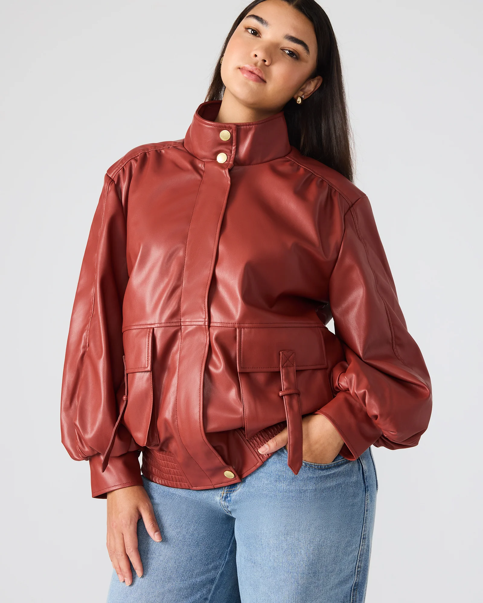 VEE JACKET DUSTY BRICK