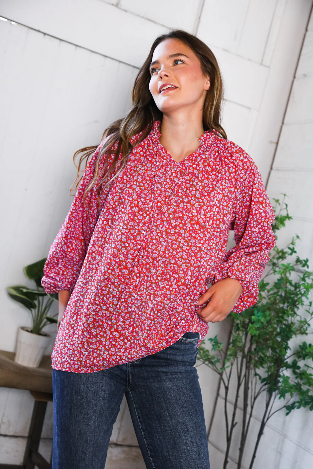 Poppy Daydream Floral Woven Blouse