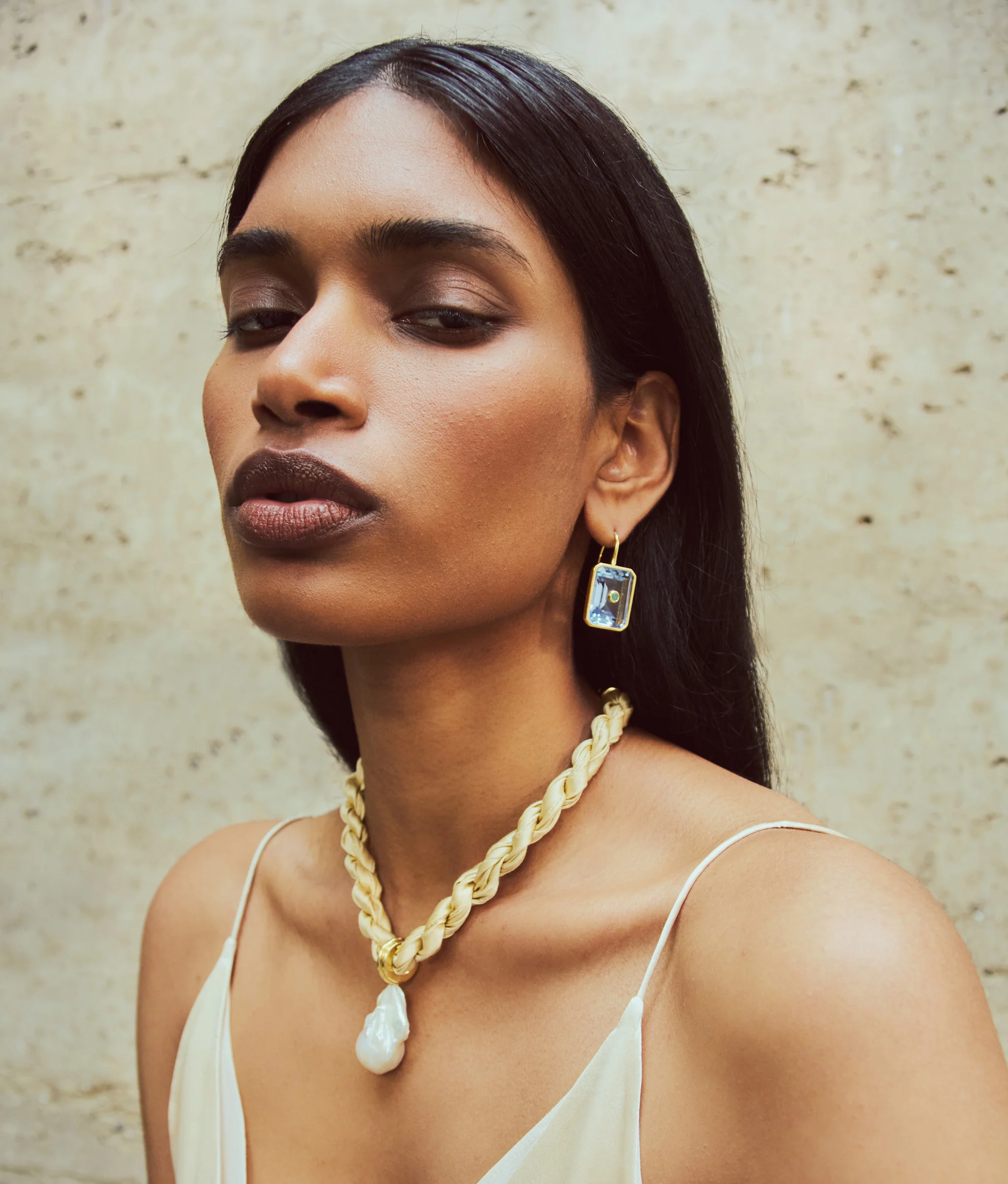 Tile Earrings in Glacier