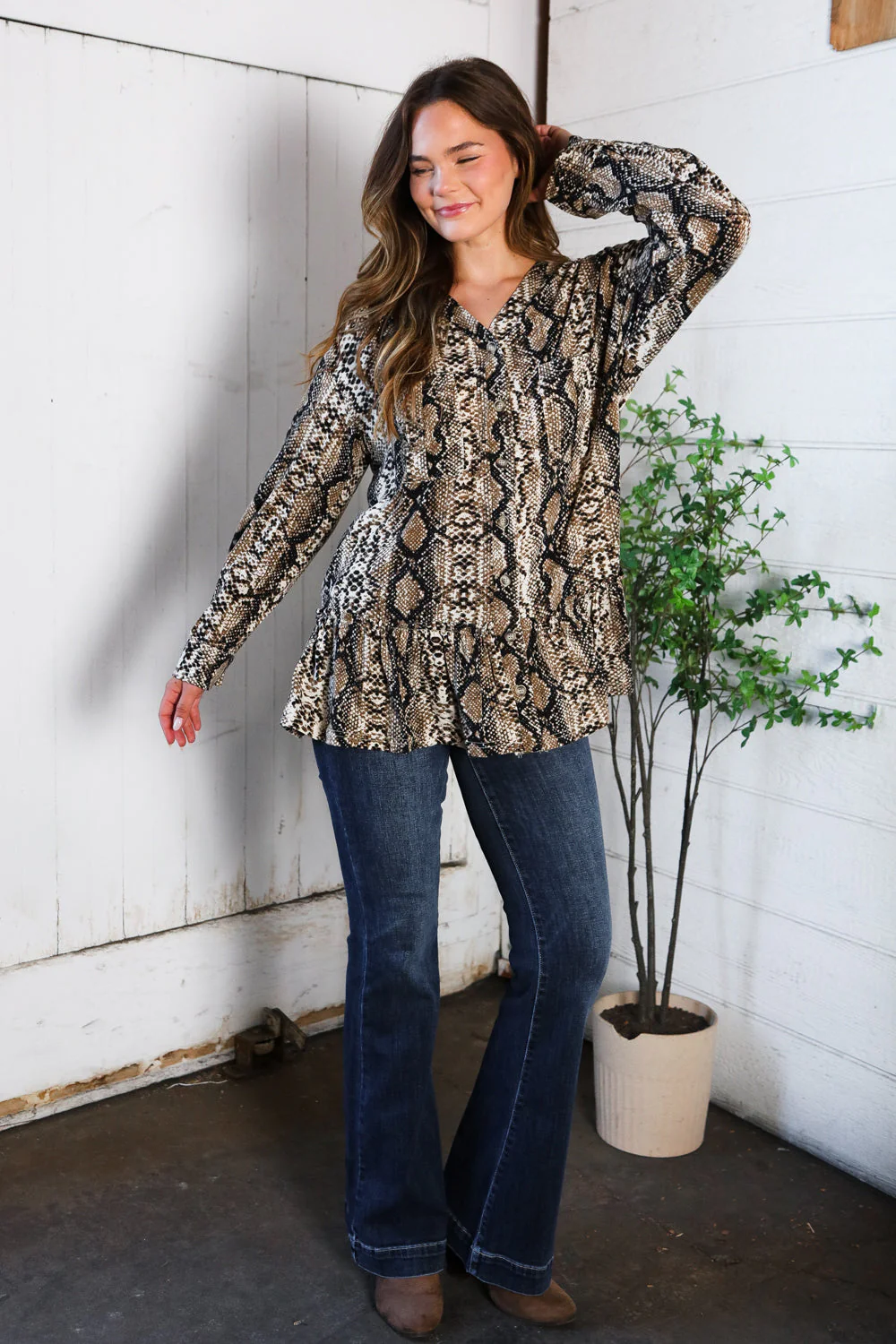 Follow Your Instincts Button Down Blouse