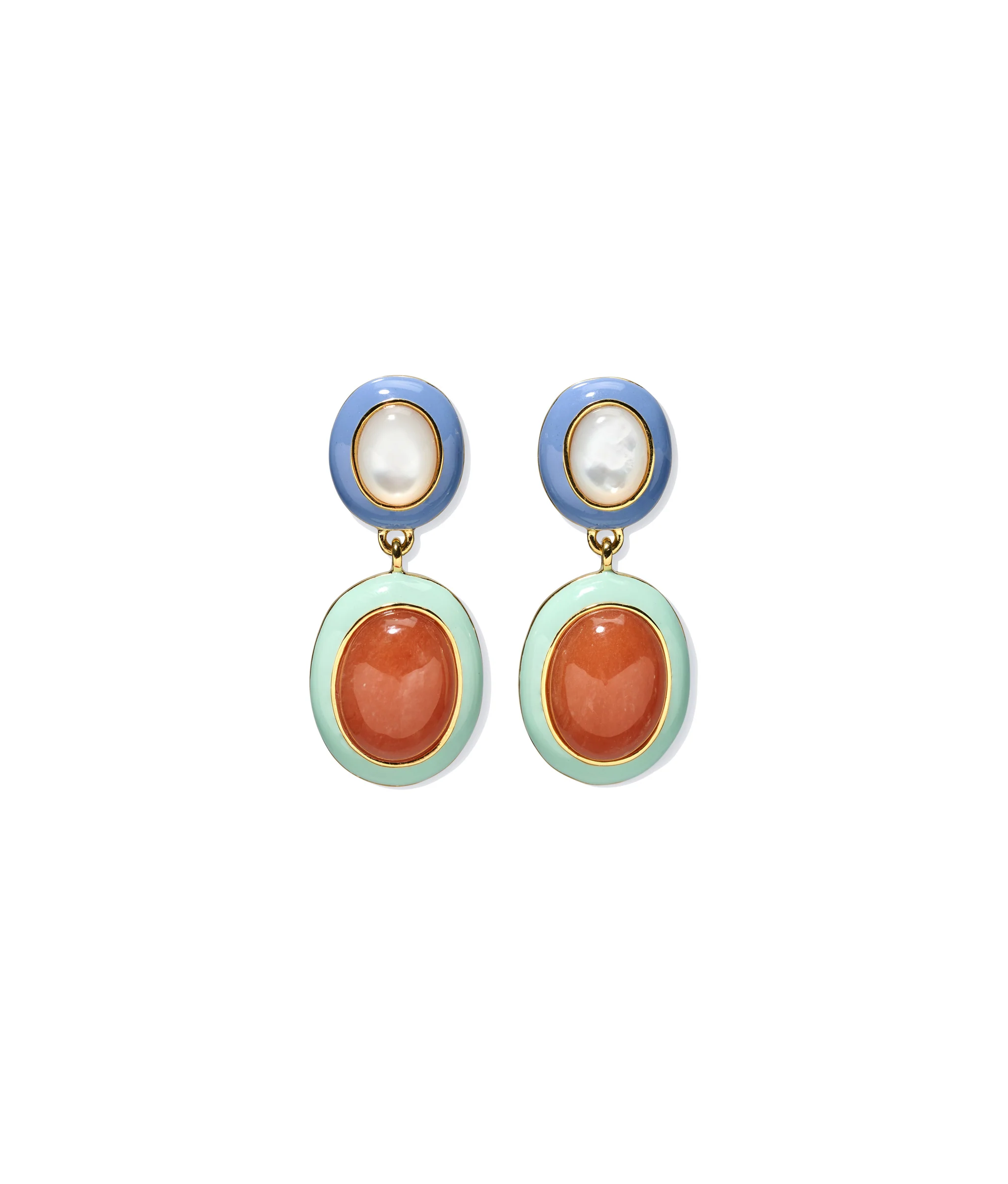 Papaya Earrings in Peach