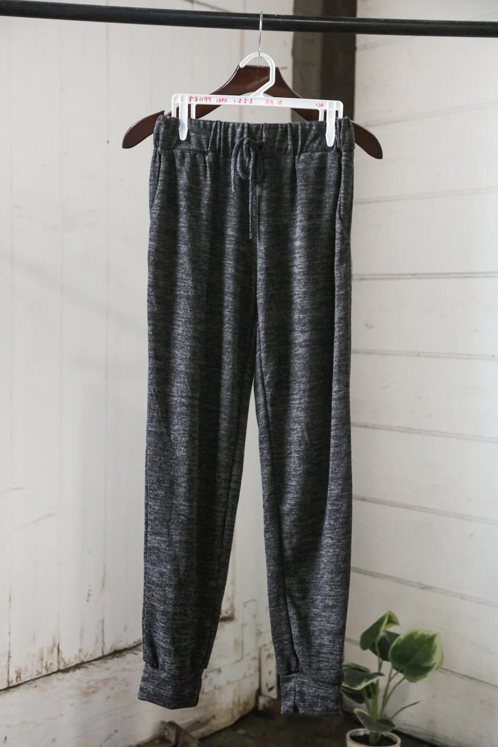 Marled Black Joggers