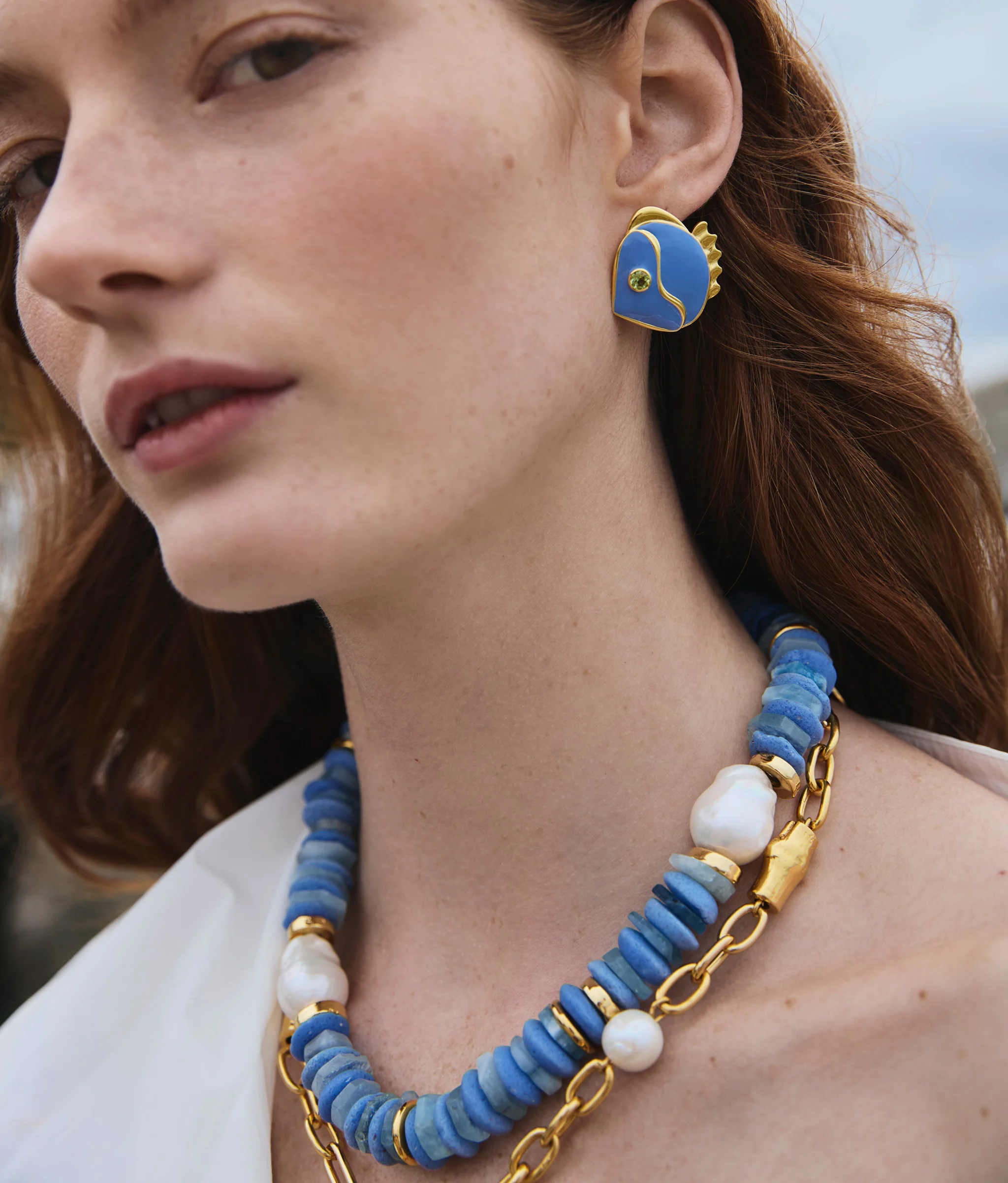 Mikuni Stud Earrings in Periwinkle