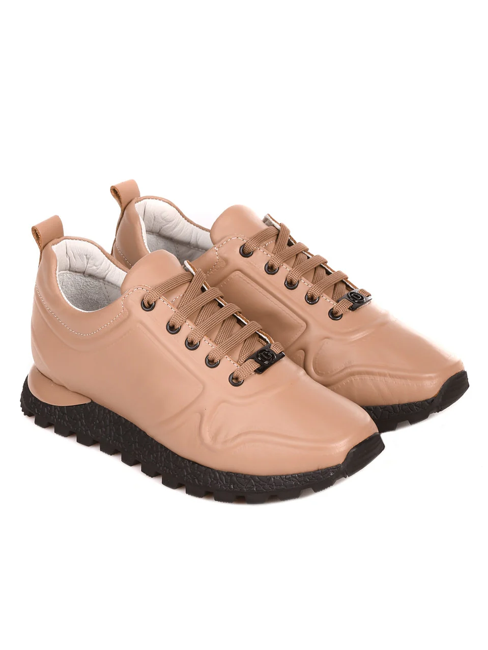 Beige Leather Sneaker