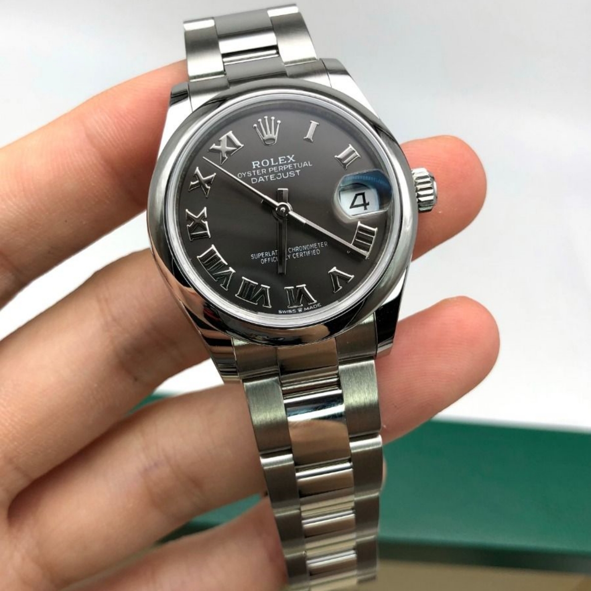 Rolex Datejust m278240-0015/0016 31mm  Dark Grey Roman Domed Bezel Oyster Oystersteel