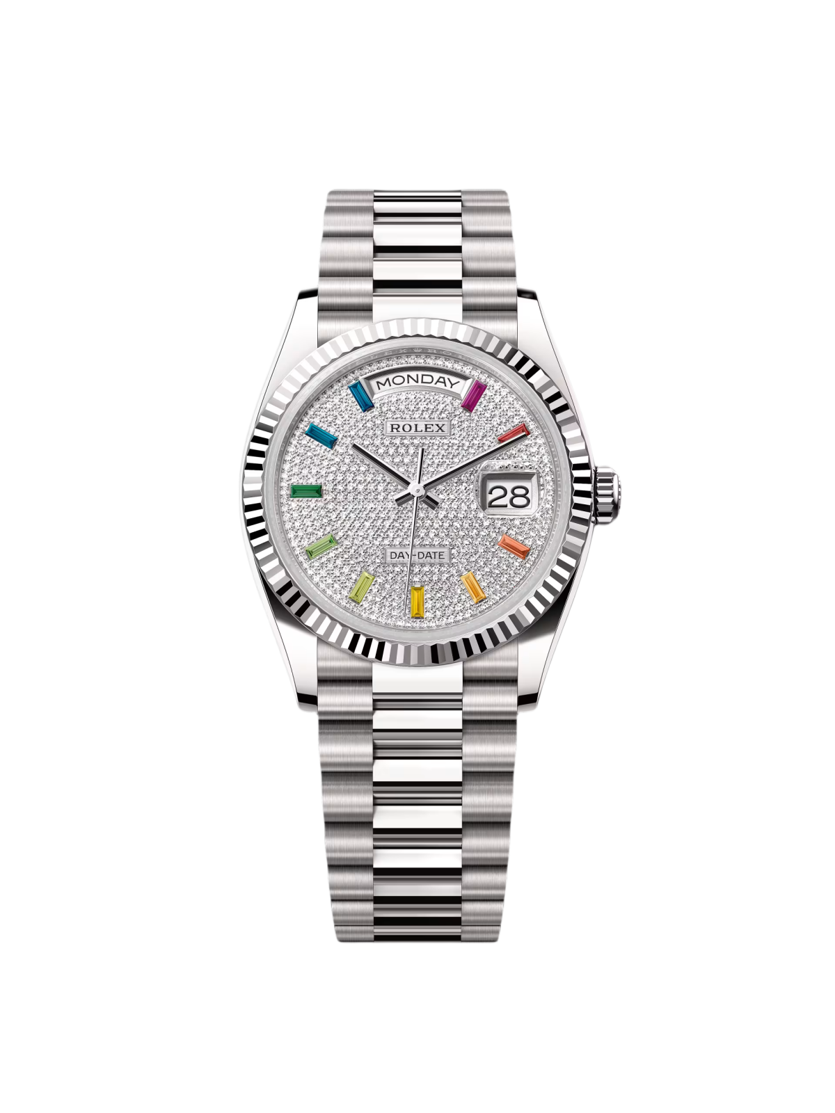 Rolex Day-Date 128239-0019 Diamond Paved Dial 36mm