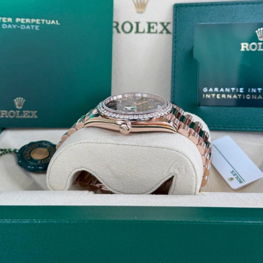 Rolex  Day-Date 40mm Slate Ombré Dial and Diamond Bezel 228345rbr-0025