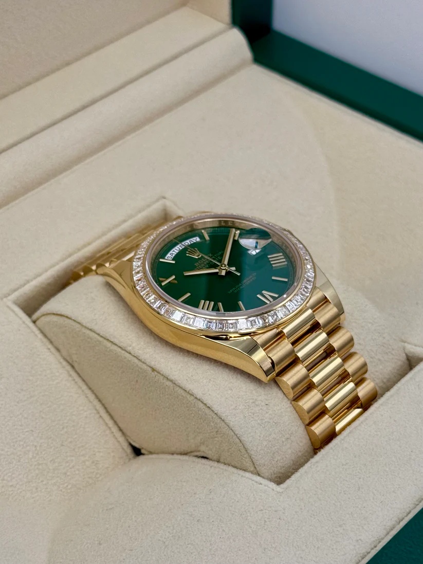 Rolex Day-Date 40mm 228398TBR-0039 Green Dial President Watch