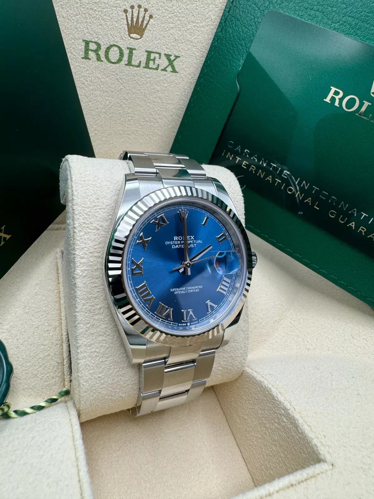Rolex  Datejust 41mm 126334 Blue Roman Oyster Stainless Steel Men’s Watch