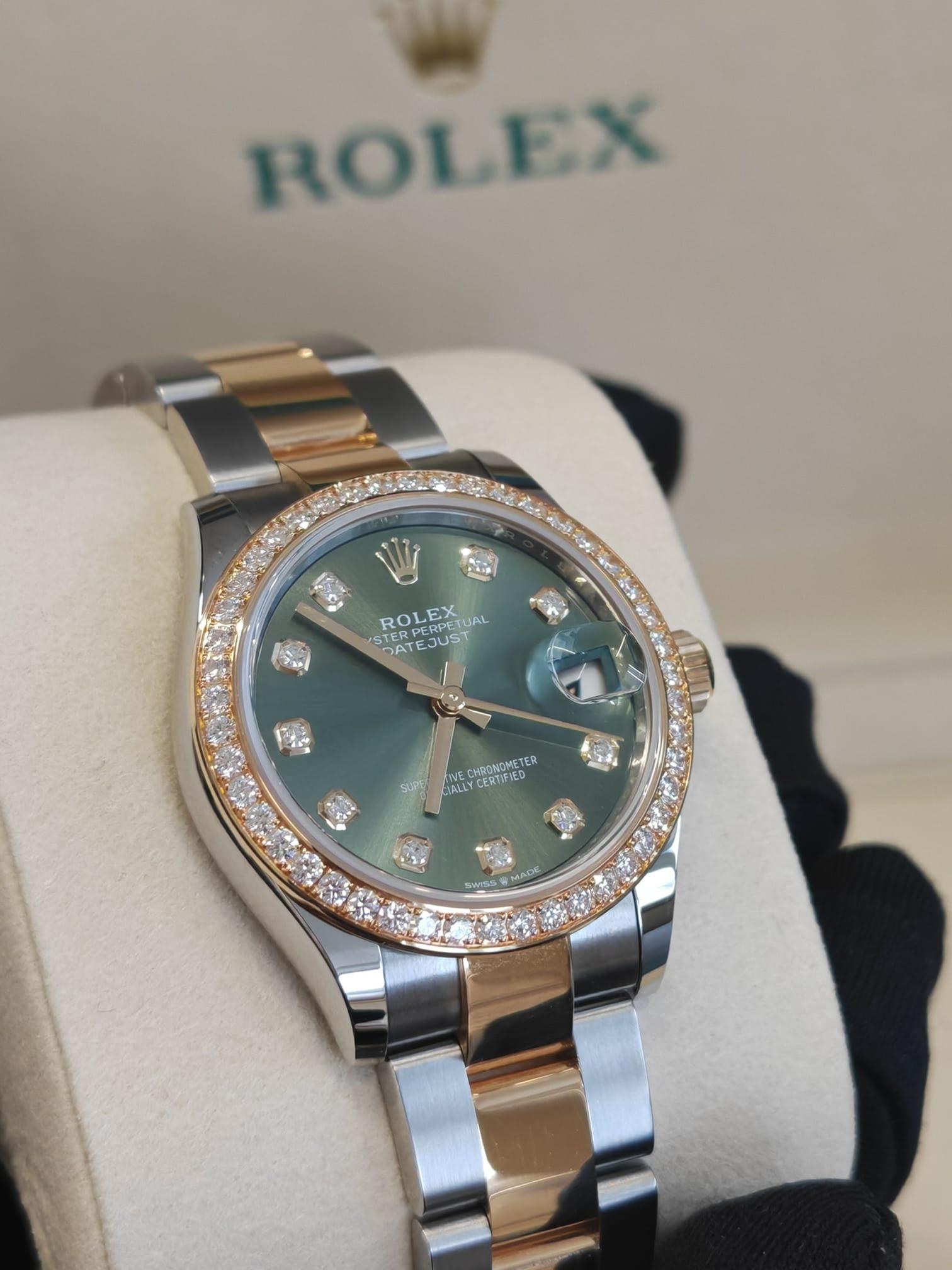 Rolex Datejust m278383RBR-0029/0030 31mm Olive Green Dial Oyster Bracelet