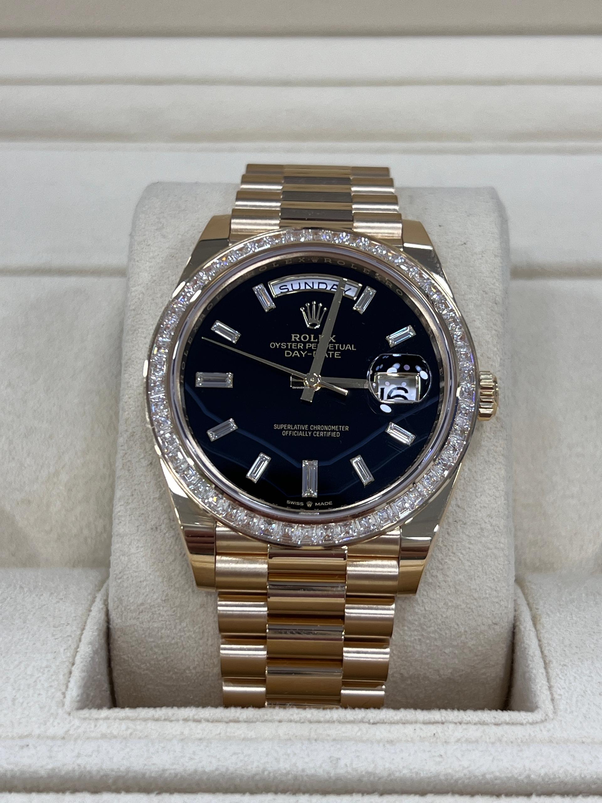 Rolex Day-Date 40mm 228398TBR-0038 Onyx Dial President Watch