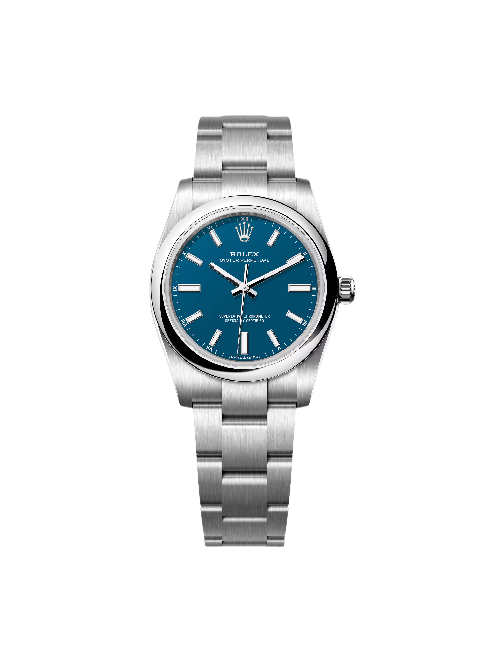 Rolex Oyster Perpetual 34mm 124200  Blue Dial Oyster Stainless Steel Bracelet