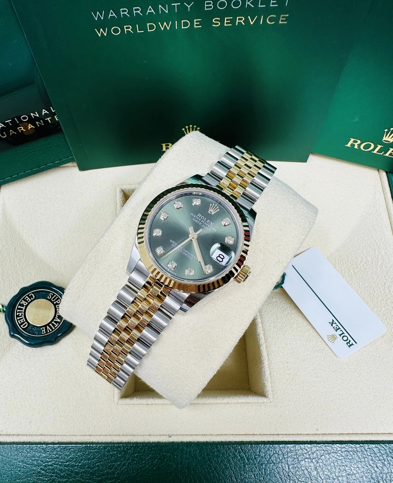 Rolex Datejust m278273-0029/0030 31mm Olive Green Dial Stainless Steel and Yellow Gold Oyster Watch