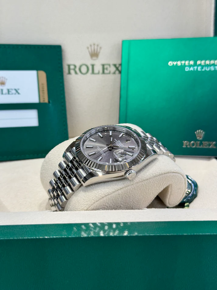 Rolex  Datejust 41mm 126334 Dark Rhodium Index Jubilee Stainless Steel