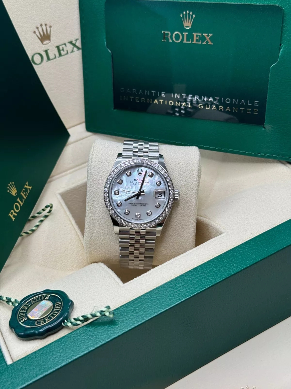 Rolex Datejust m278384RBR-0007/0008 Mother-of-Pearl 31mm Dial Oyster Watch