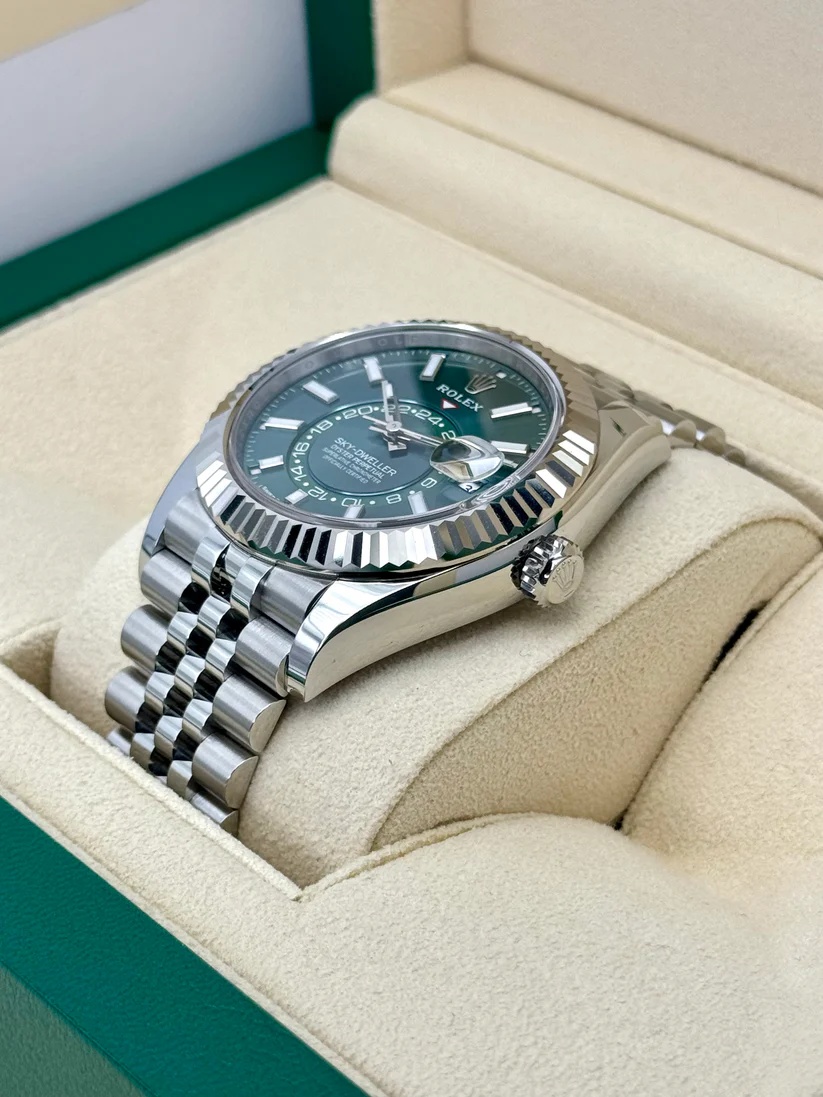 Rolex  Sky-Dweller 42mm 336934-0002 Stainless Steel Green Dial Oyster