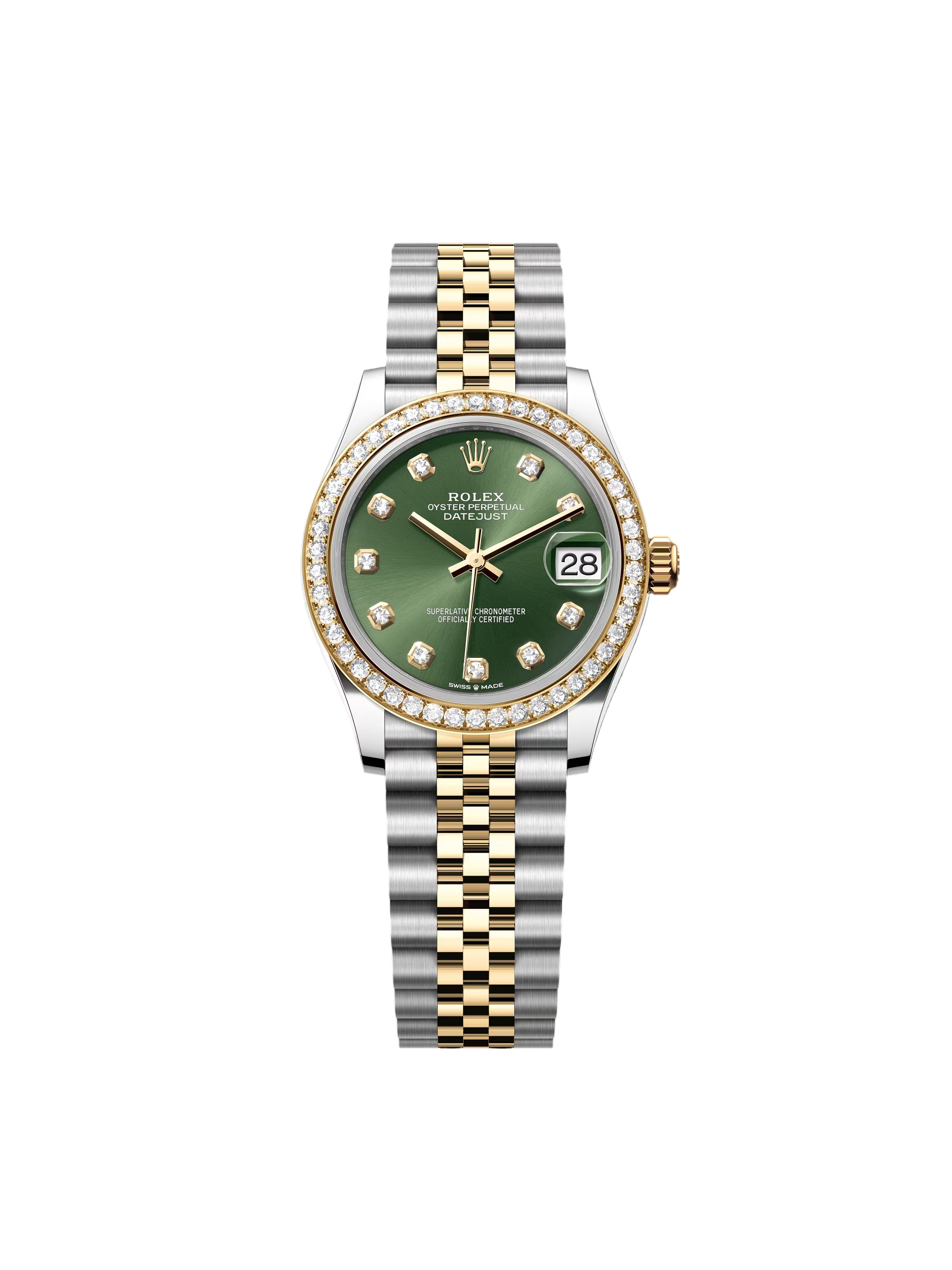 Rolex Datejust m278383RBR-0029/0030 31mm Olive Green Dial Oyster Bracelet