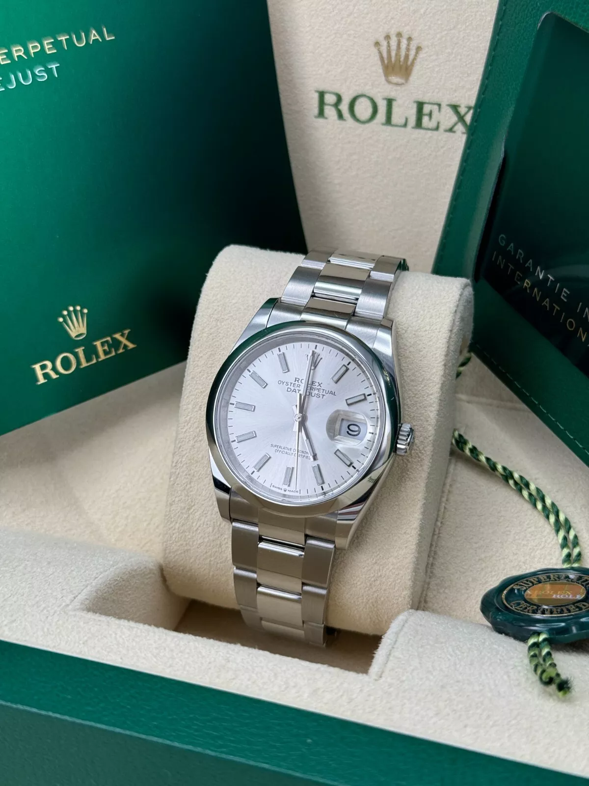 Rolex  Datejust 36mm 126200 Oyster Perpetual Silver Dial Jubilee Stainless Steel