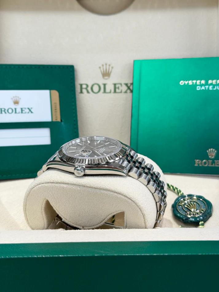 Rolex  Datejust 41mm 126334 Dark Rhodium Index Jubilee Stainless Steel