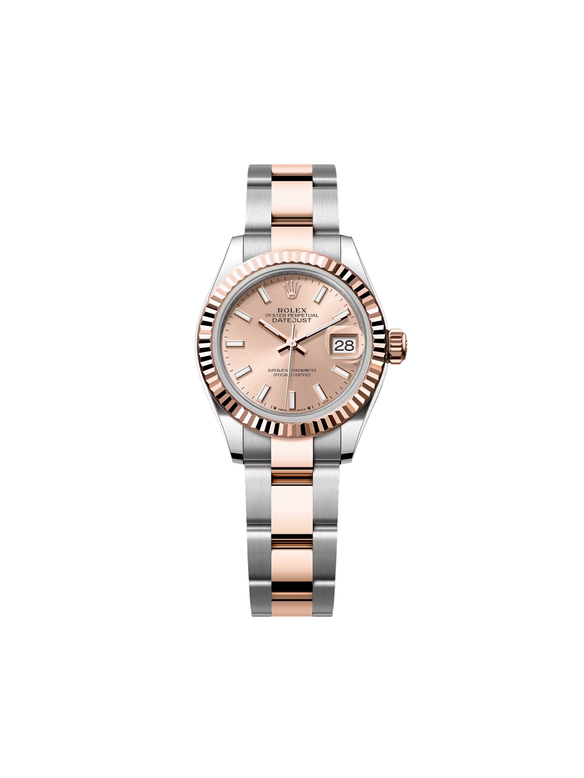 Rolex Lady-Datejust 28mm 279171 Sundust Index Oyster Stainless Steel and Rose Gold