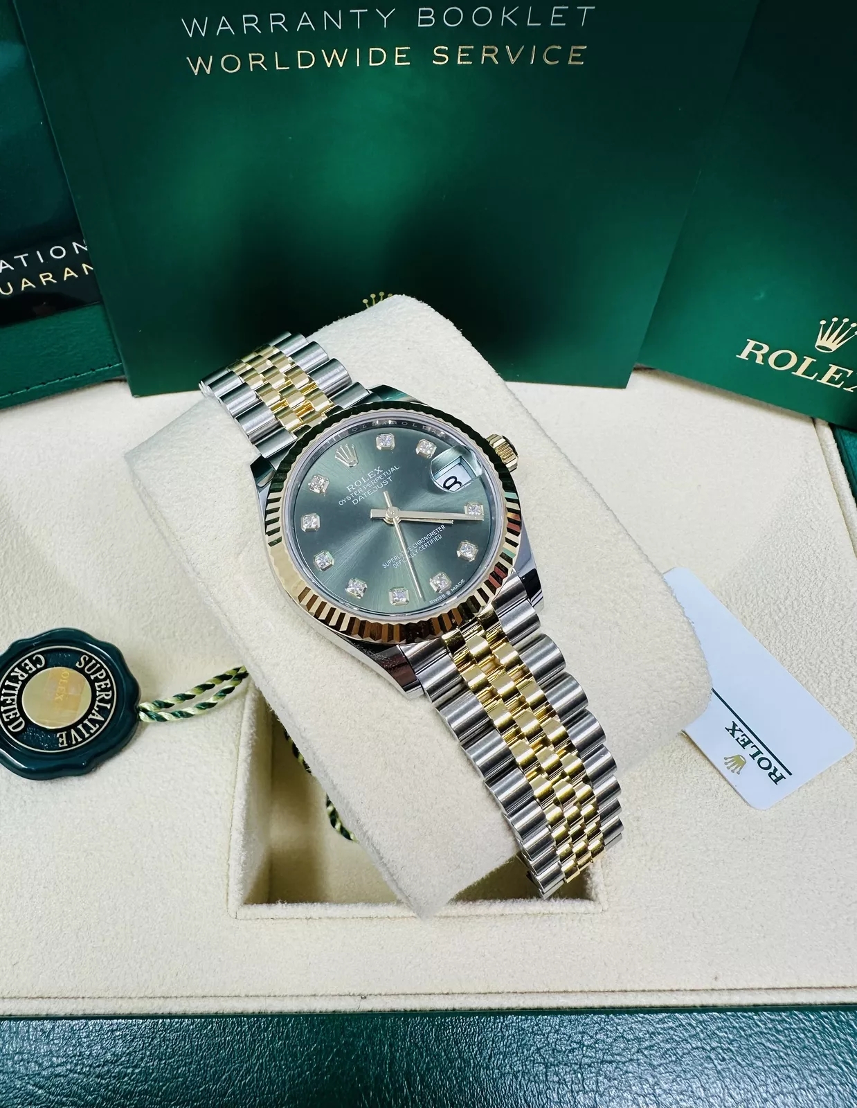 Rolex Datejust m278273-0029/0030 31mm Olive Green Dial Stainless Steel and Yellow Gold Oyster Watch