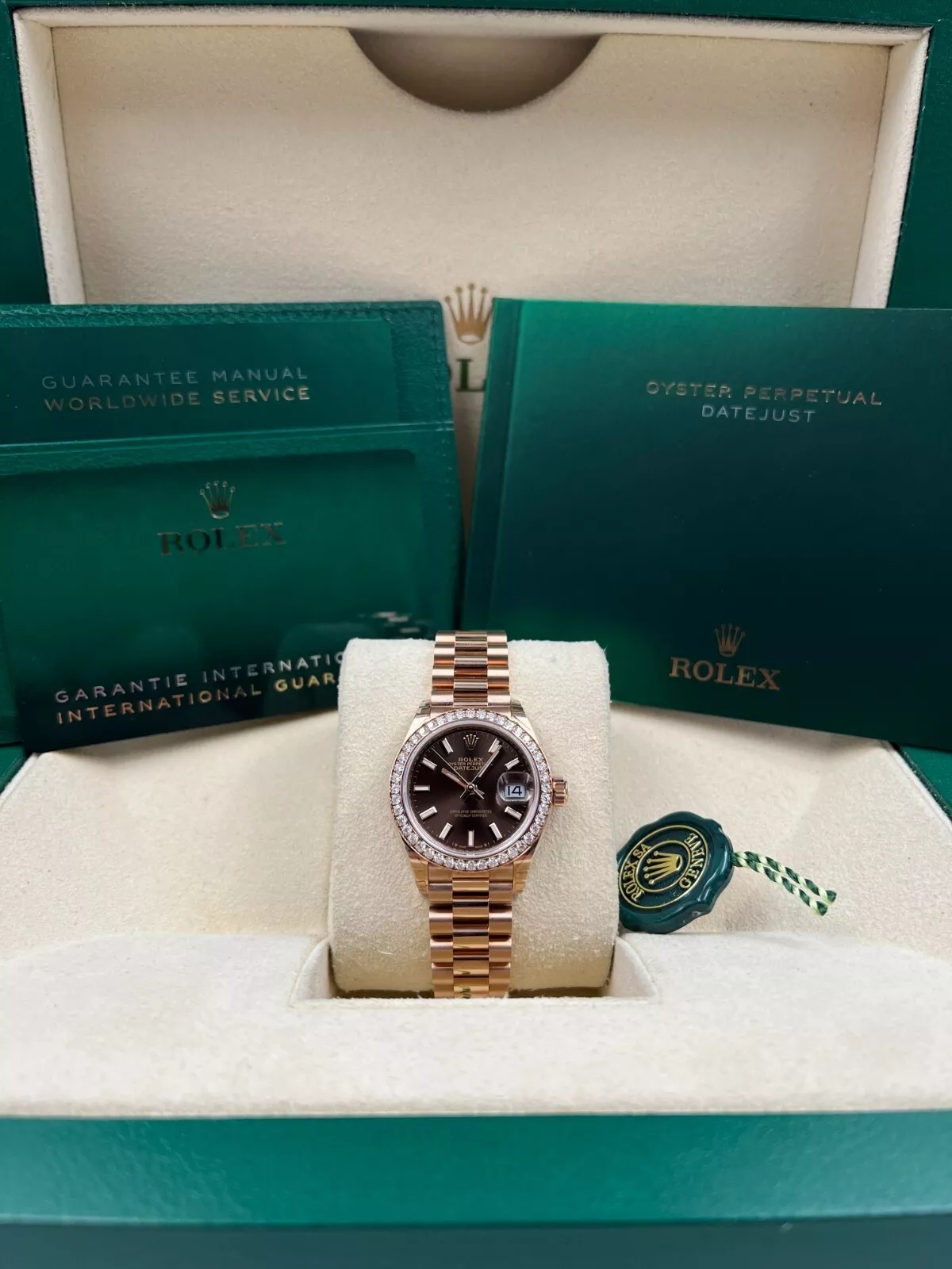 Rolex  Lady-Datejust 28mm 279135RBR Chocolate Dial Jubilee Bracelet