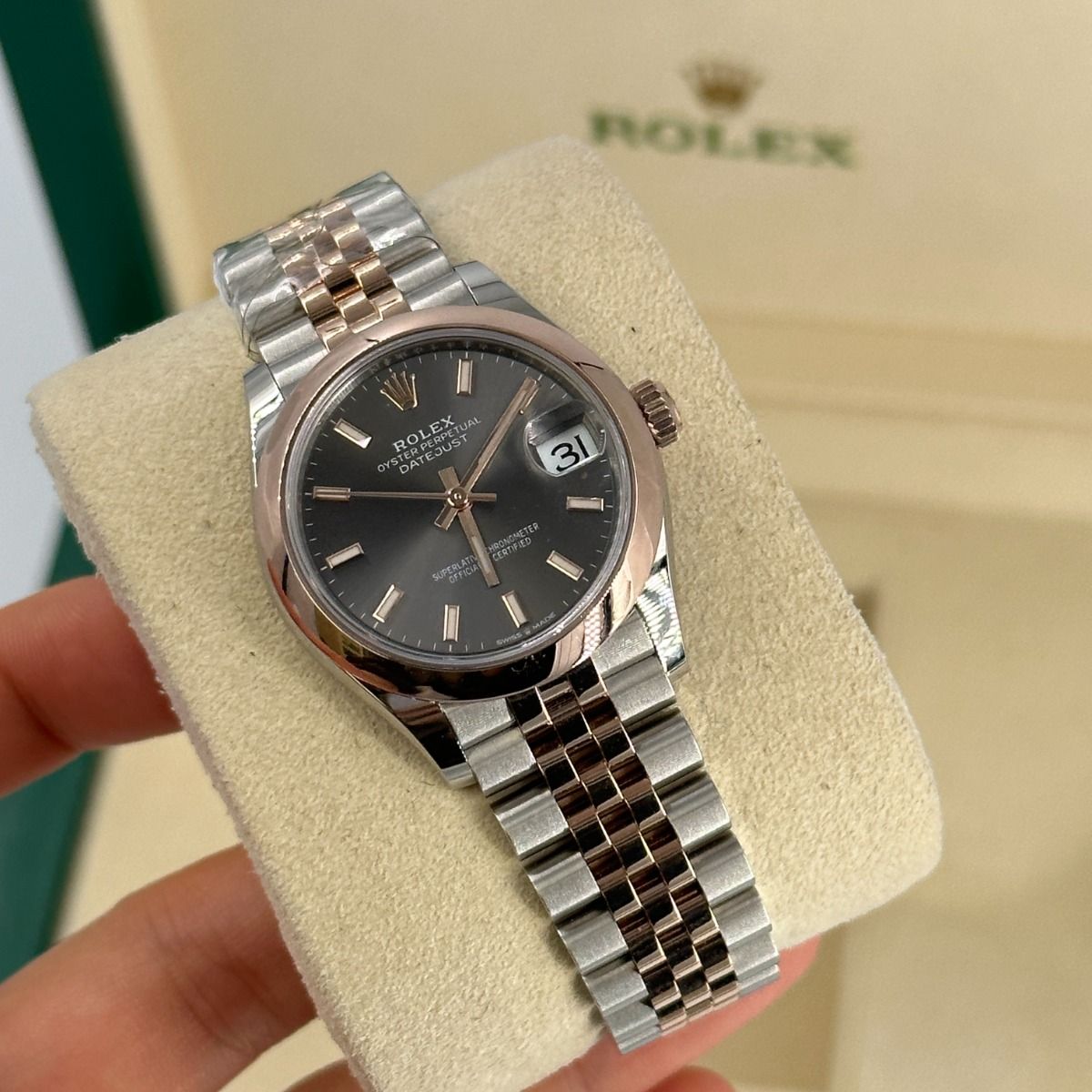 Rolex Datejust m278241-0017/0018 Slate 31mm Dial Oyster Bracelet Watch