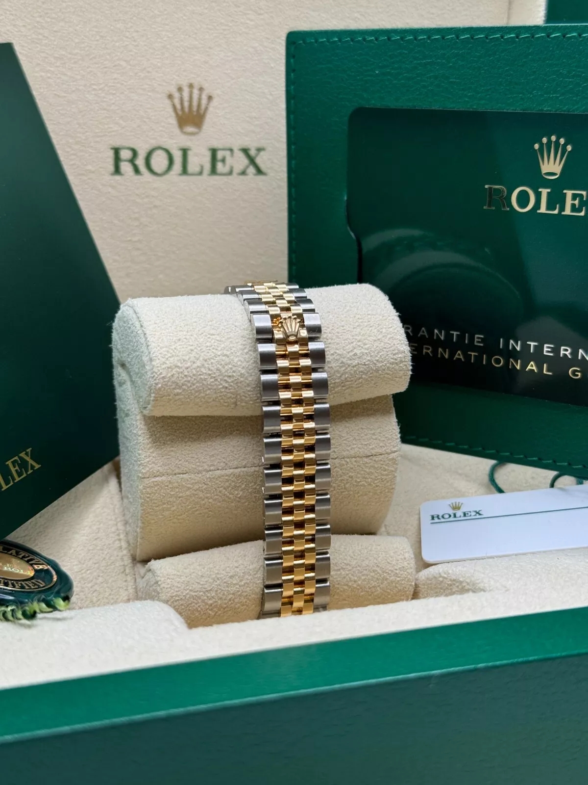 Rolex Lady-Datejust 28mm 279383RBR Champagne Roman Dial Yellow Rolesor Oyster Bracelet