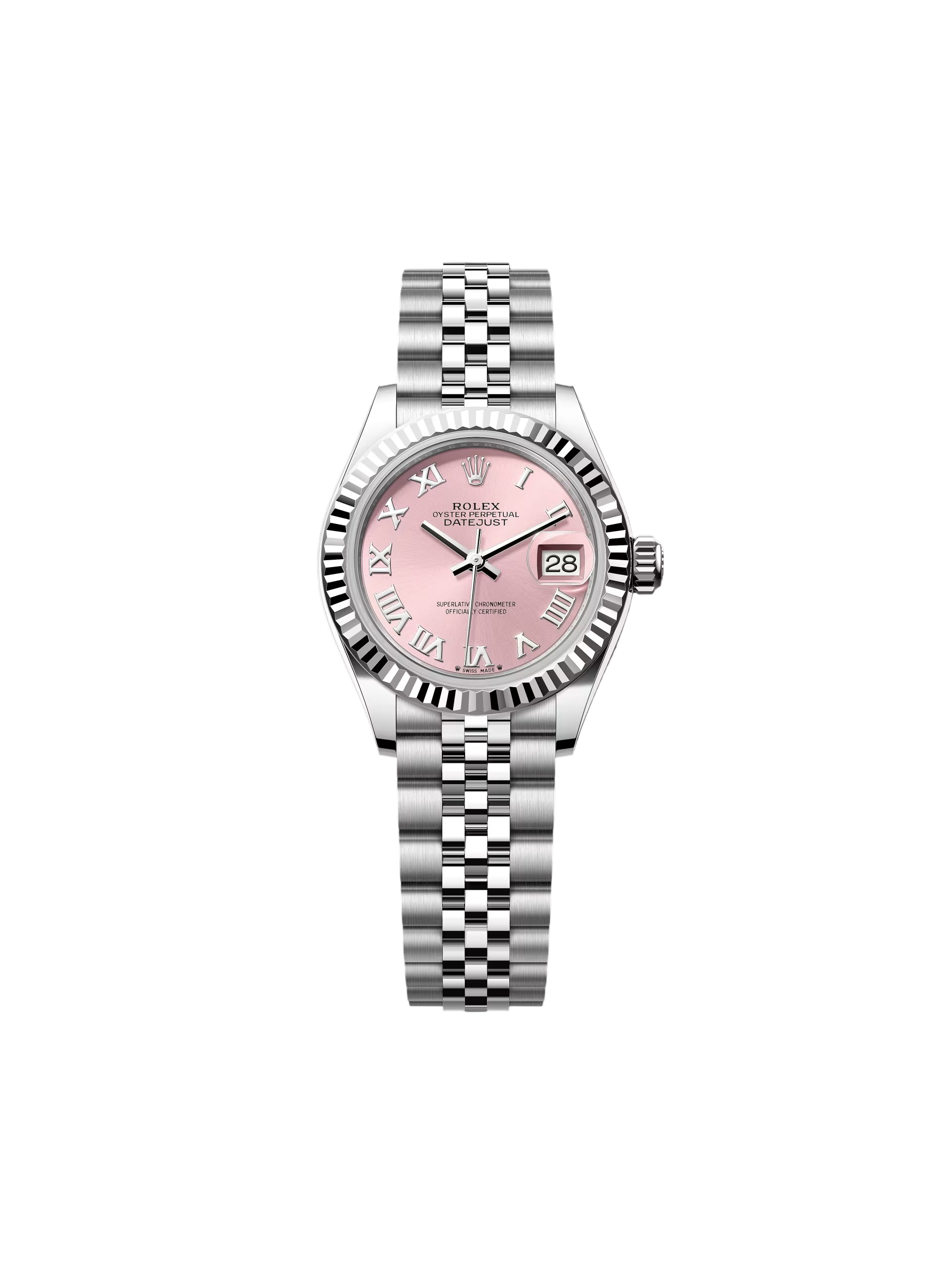 Rolex Lady-Datejust 28mm 279174 Pink Roman Dial Oyster Bracelet