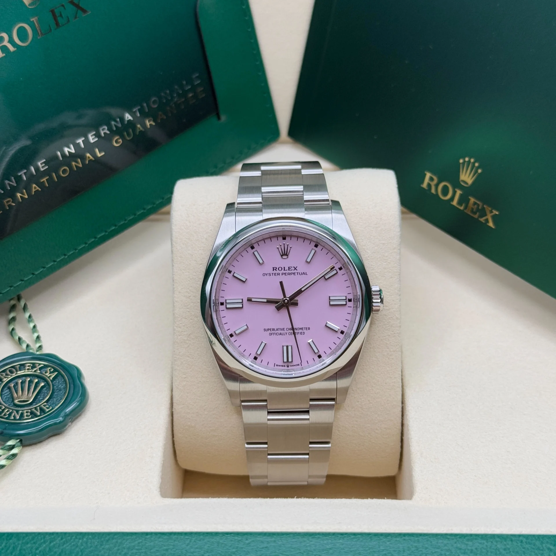 Rolex Oyster Perpetual 36mm 126000-0008 Candy Pink Dial Oyster Stainless Steel