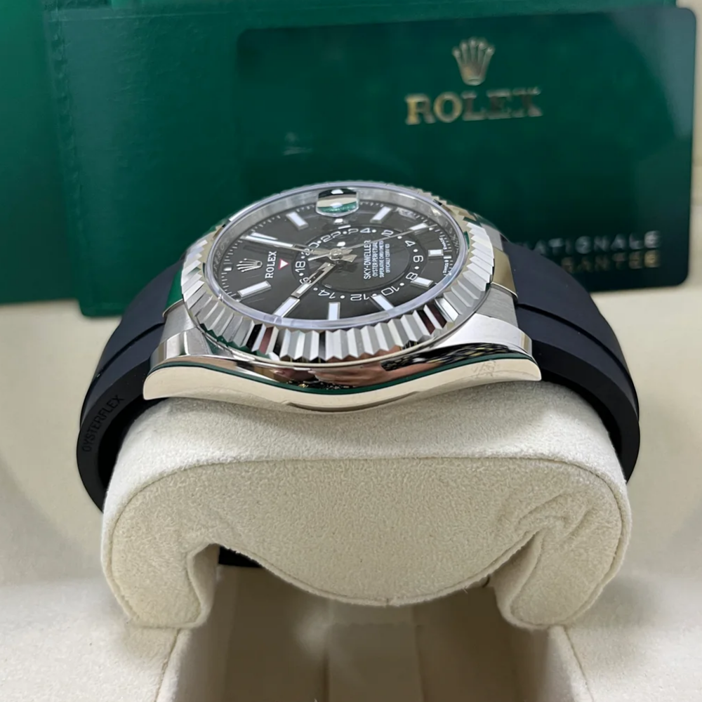 Rolex  Sky-Dweller 42mm White Gold Black Dial Oysterflex - 336239