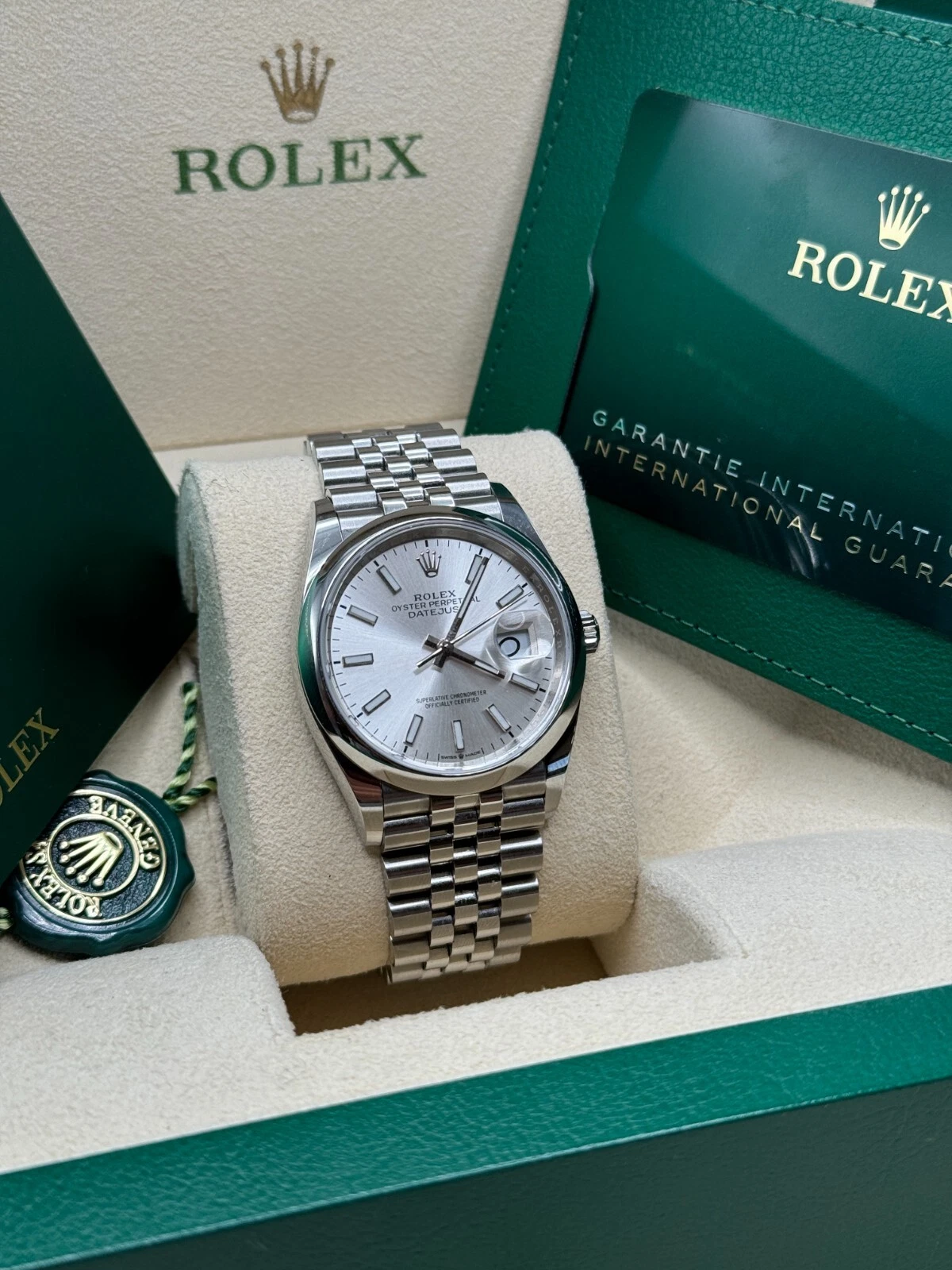 Rolex  Datejust 36mm 126200 Oyster Perpetual Silver Dial Jubilee Stainless Steel