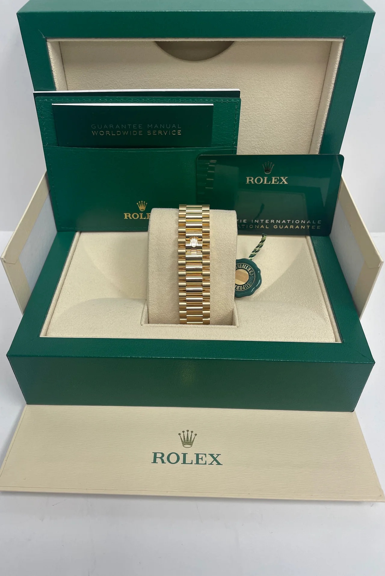Rolex Day-Date 40mm Bright Black Dial President Watch 228348RBR-0043