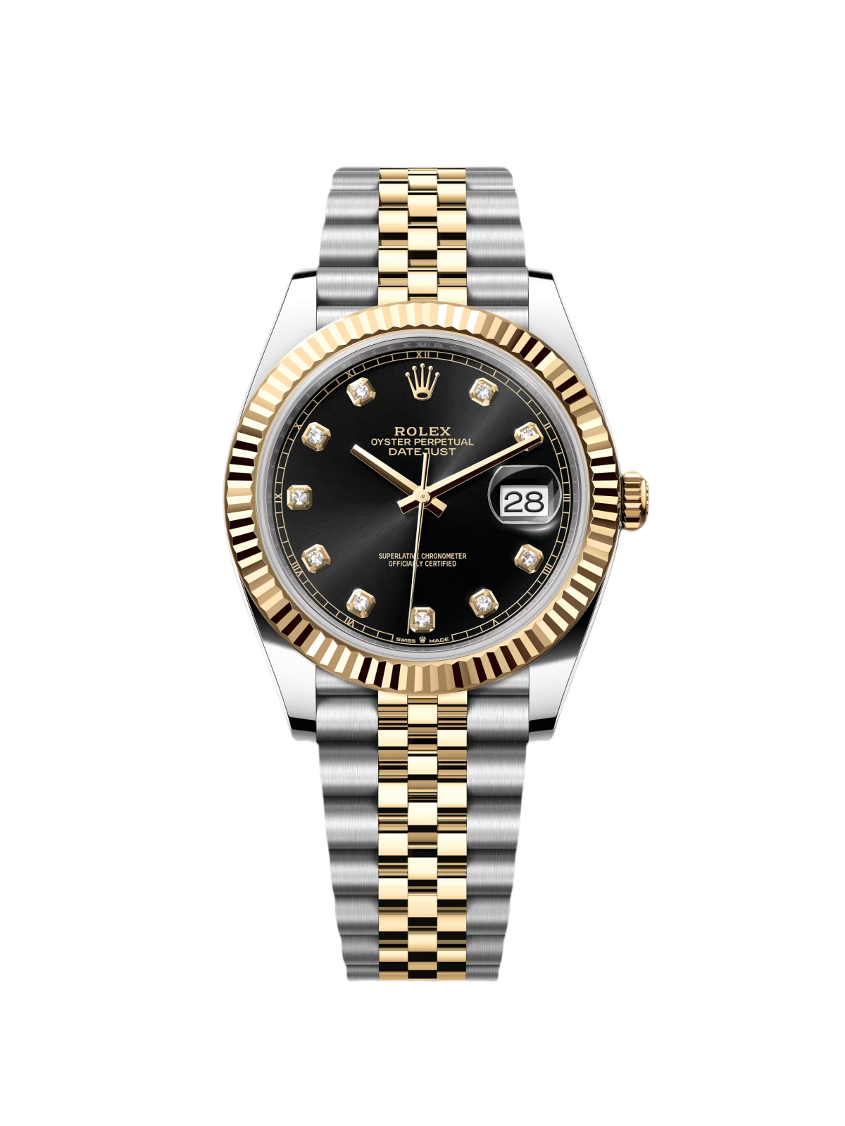 Rolex  Datejust 41mm 126333 Black Diamond Jubilee Steel and Yellow Gold Men’s Watch