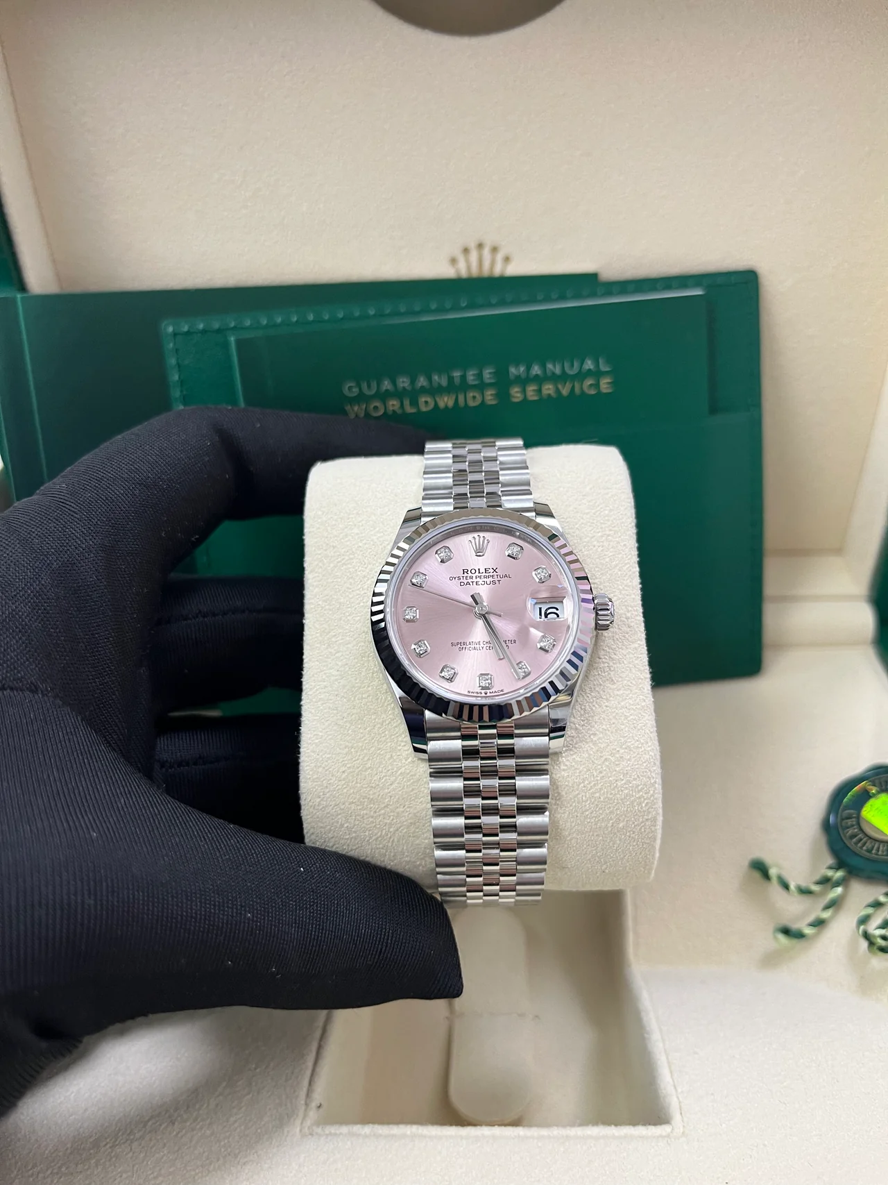 Rolex Lady-Datejust 28mm 279174 Pink Diamond Dial Oyster Bracelet