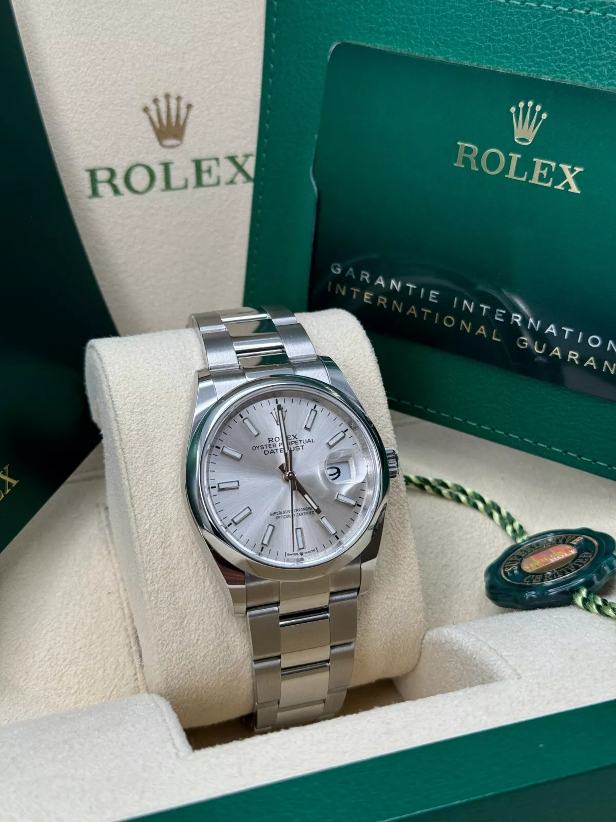 Rolex  Datejust 36mm 126200 Oyster Perpetual Silver Dial Jubilee Stainless Steel