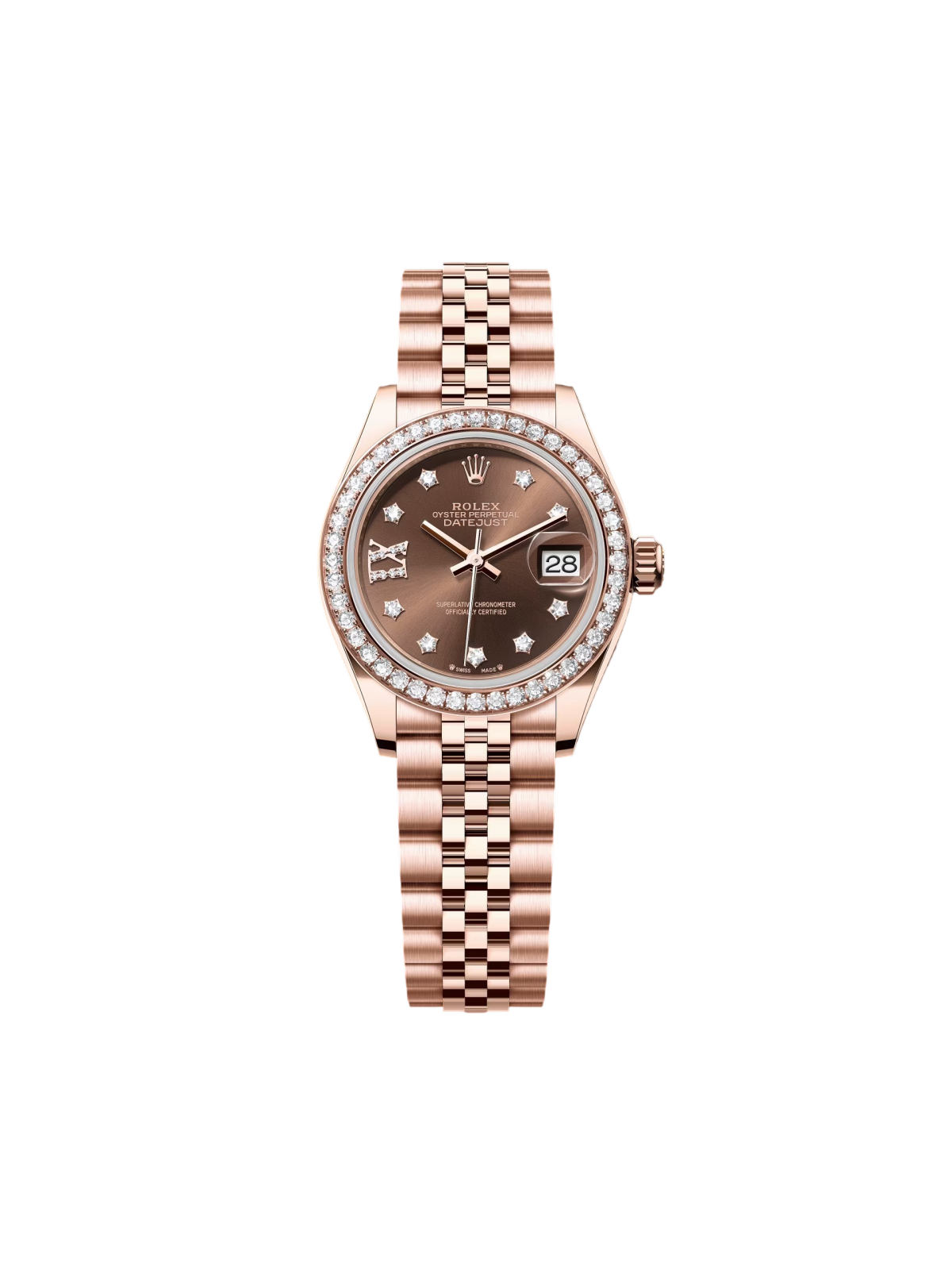 Rolex  Lady-Datejust 28mm 279135RBR Chocolate Diamond Dial Jubilee Bracelet
