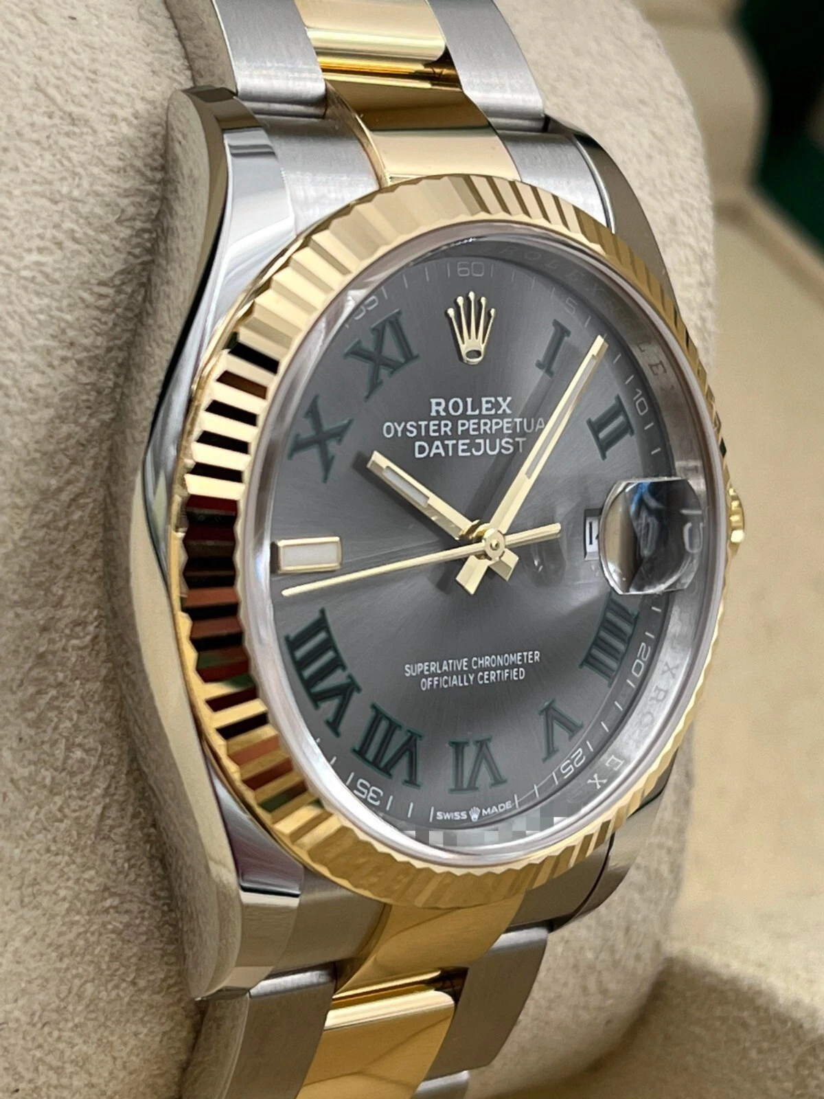 Rolex  Datejust 36mm 126233 Wimbledon Slate Dial Oyster Bracelet Watch