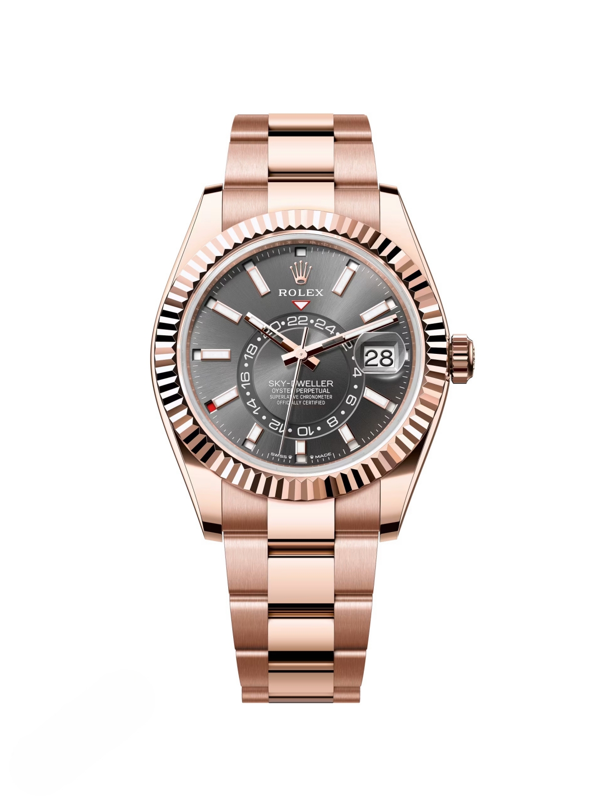 Rolex  Sky-Dweller 42mm 336935-0004 Rose Gold Rhodium Dial Oyster