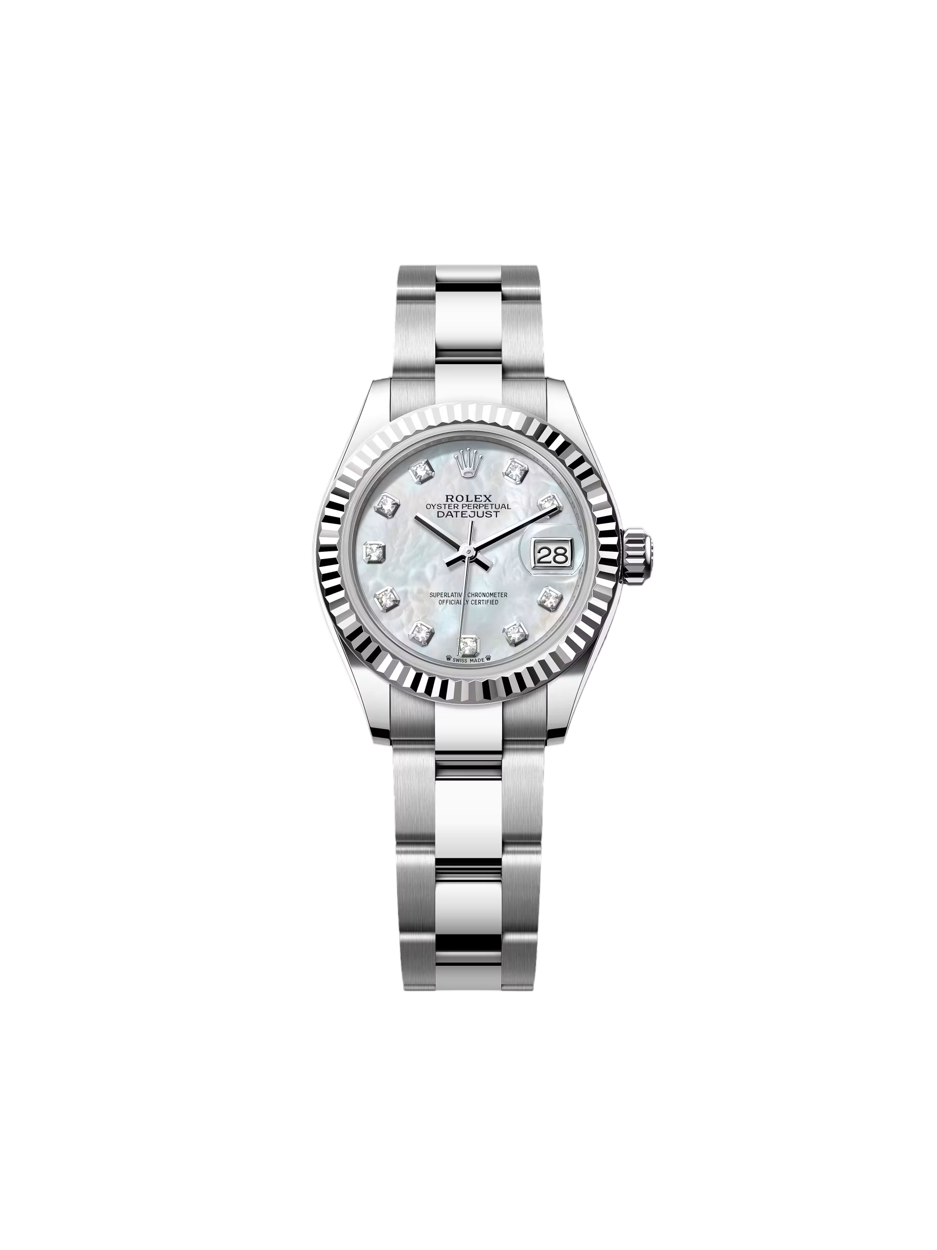 Rolex Lady-Datejust 28mm 279174 Mother Of Pearl Diamond Dial Oyster Bracelet