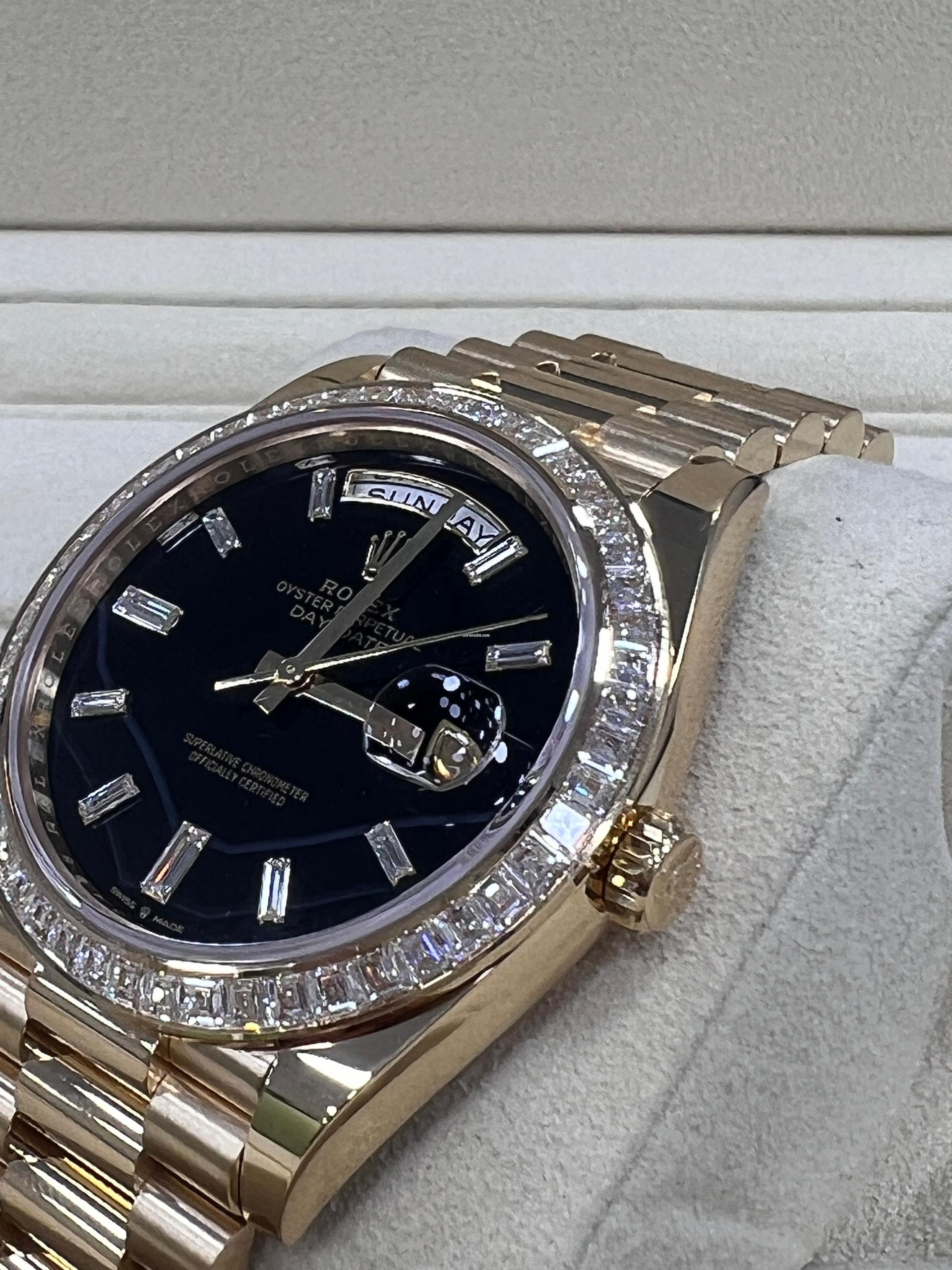 Rolex Day-Date 40mm 228398TBR-0038 Onyx Dial President Watch