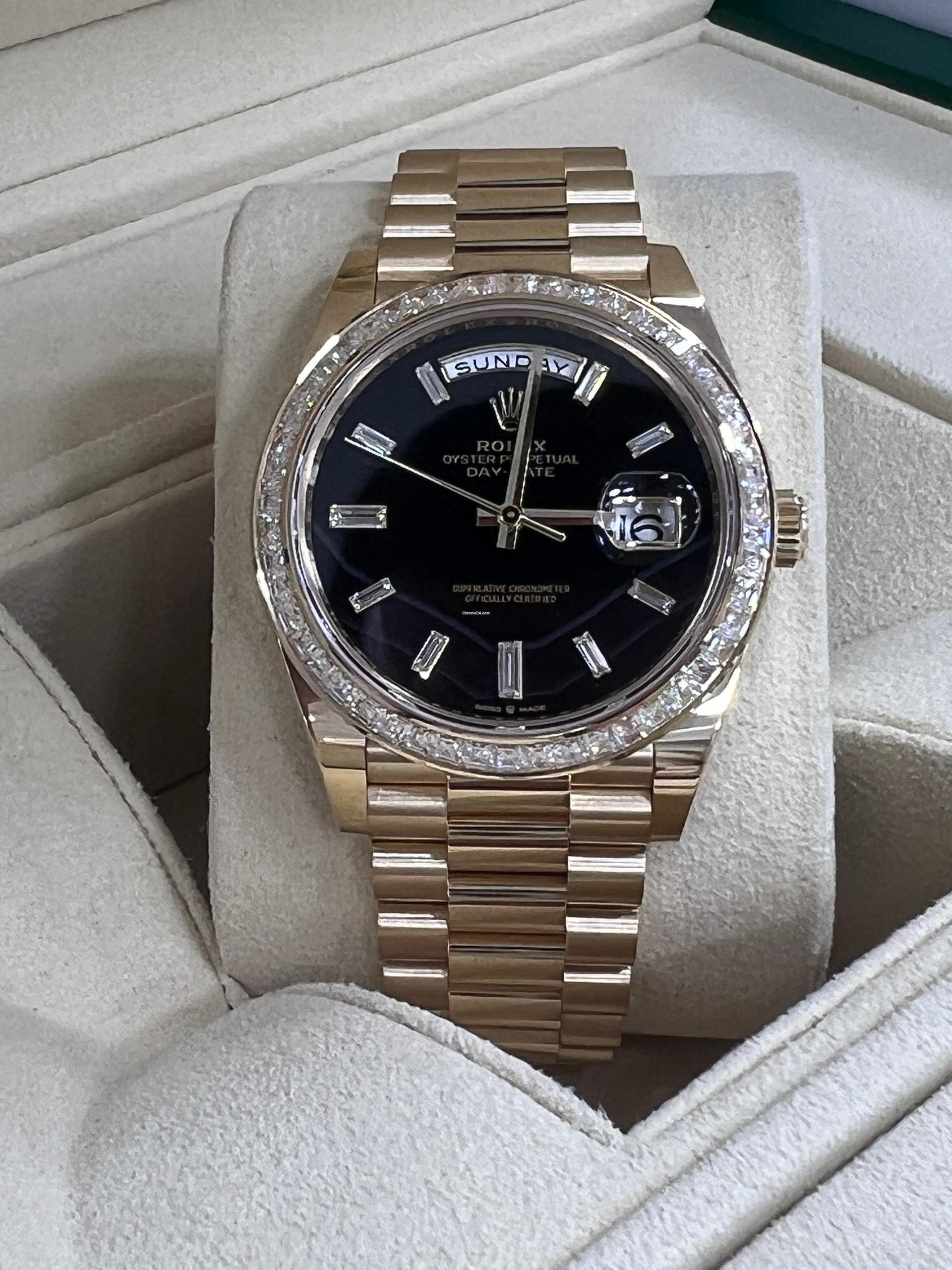 Rolex Day-Date 40mm 228398TBR-0038 Onyx Dial President Watch