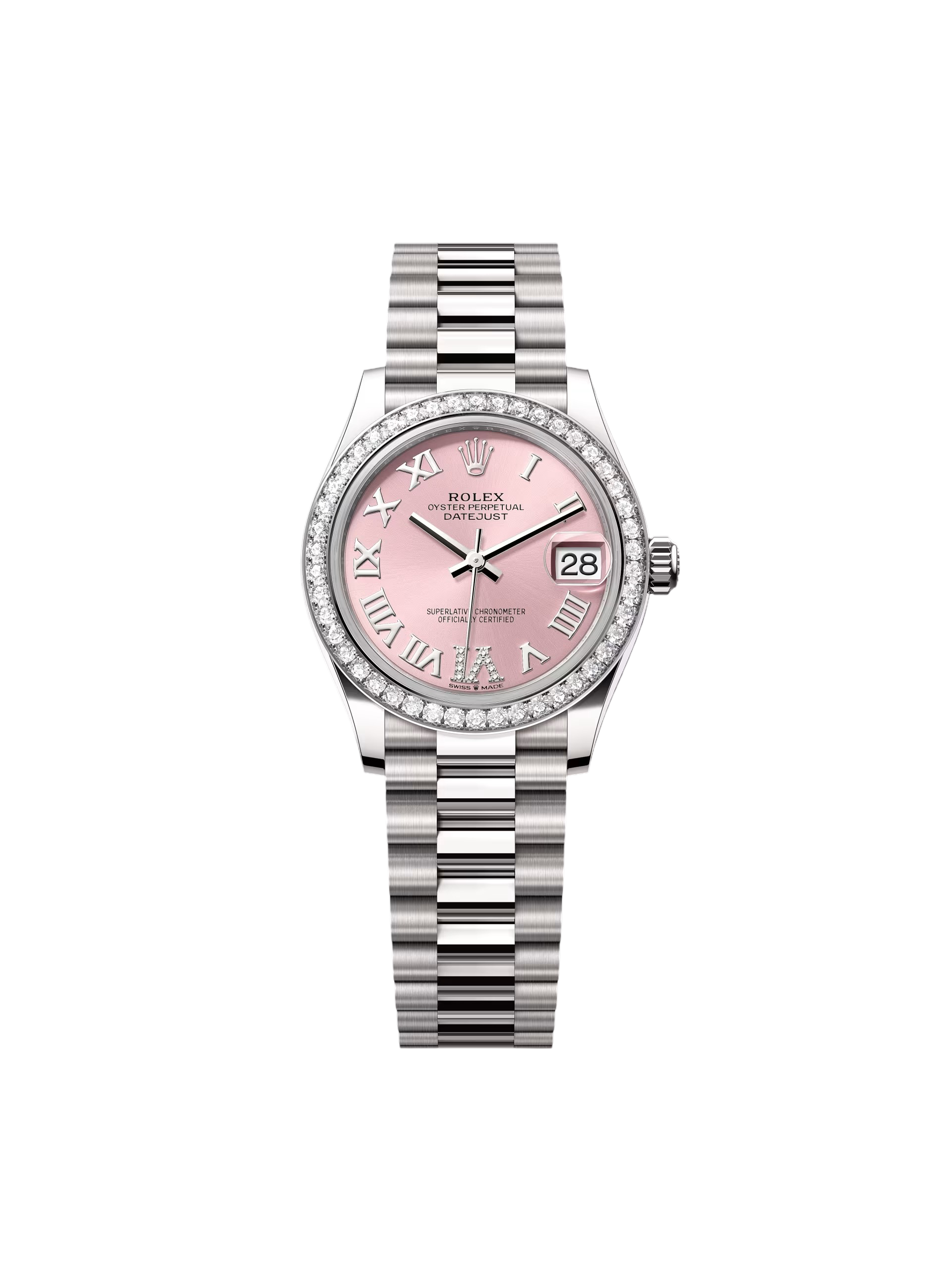 Rolex Datejust m278289RBR-0018 Pink Dial White Gold President