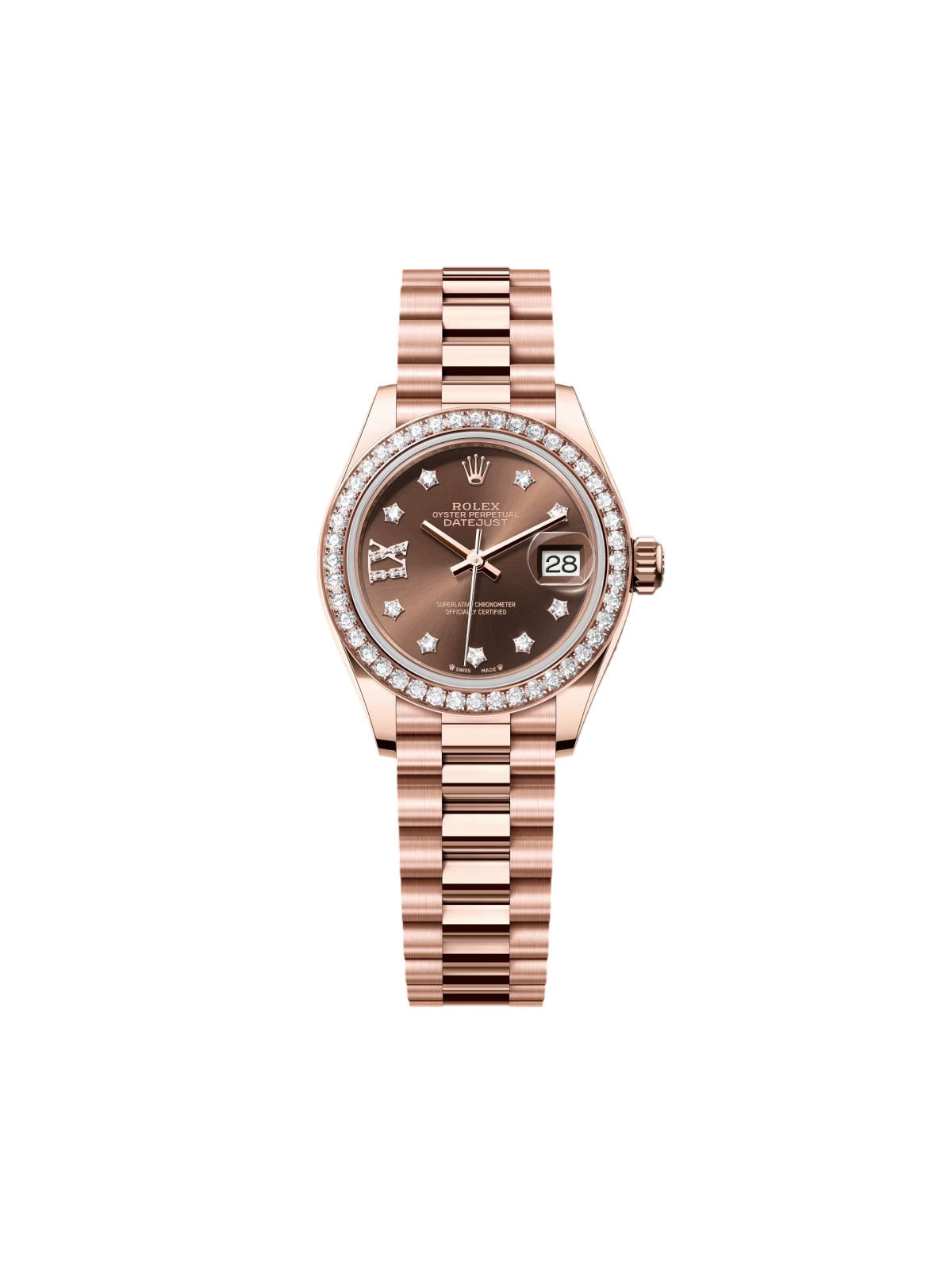 Rolex  Lady-Datejust 28mm 279135RBR Chocolate Diamond Dial Jubilee Bracelet