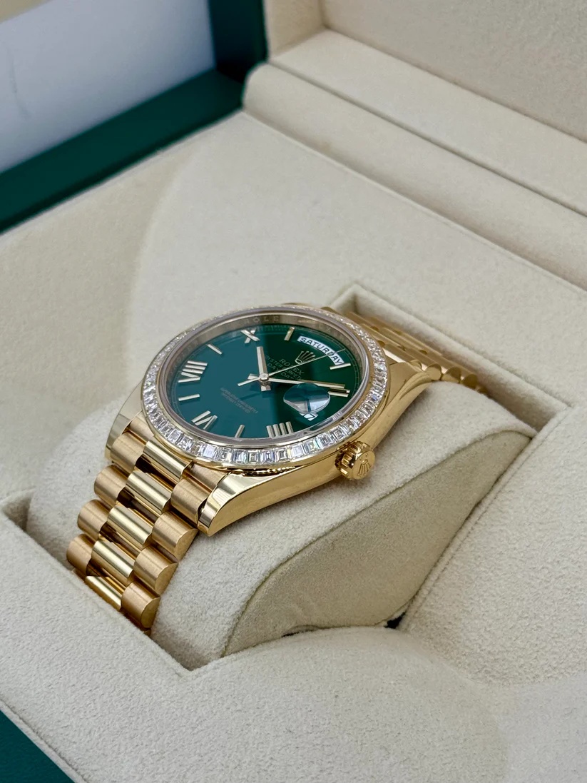 Rolex Day-Date 40mm 228398TBR-0039 Green Dial President Watch
