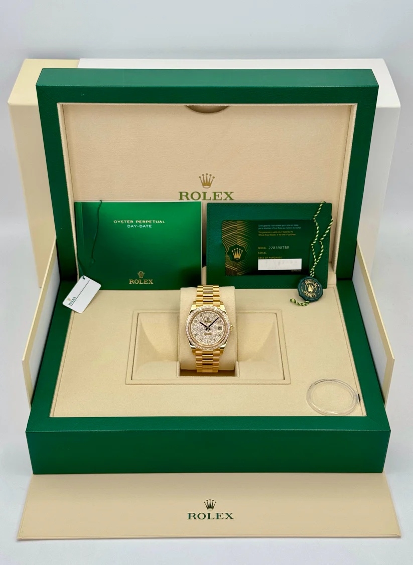 Rolex Day-Date 40mm 228398TBR-0036 Diamond Paved Dial President Watch