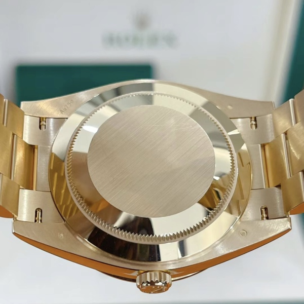 Rolex Day-Date 40mm Black Diamond Dial and Diamond Bezel Yellow Gold President Bracelet  228348RBR-0001