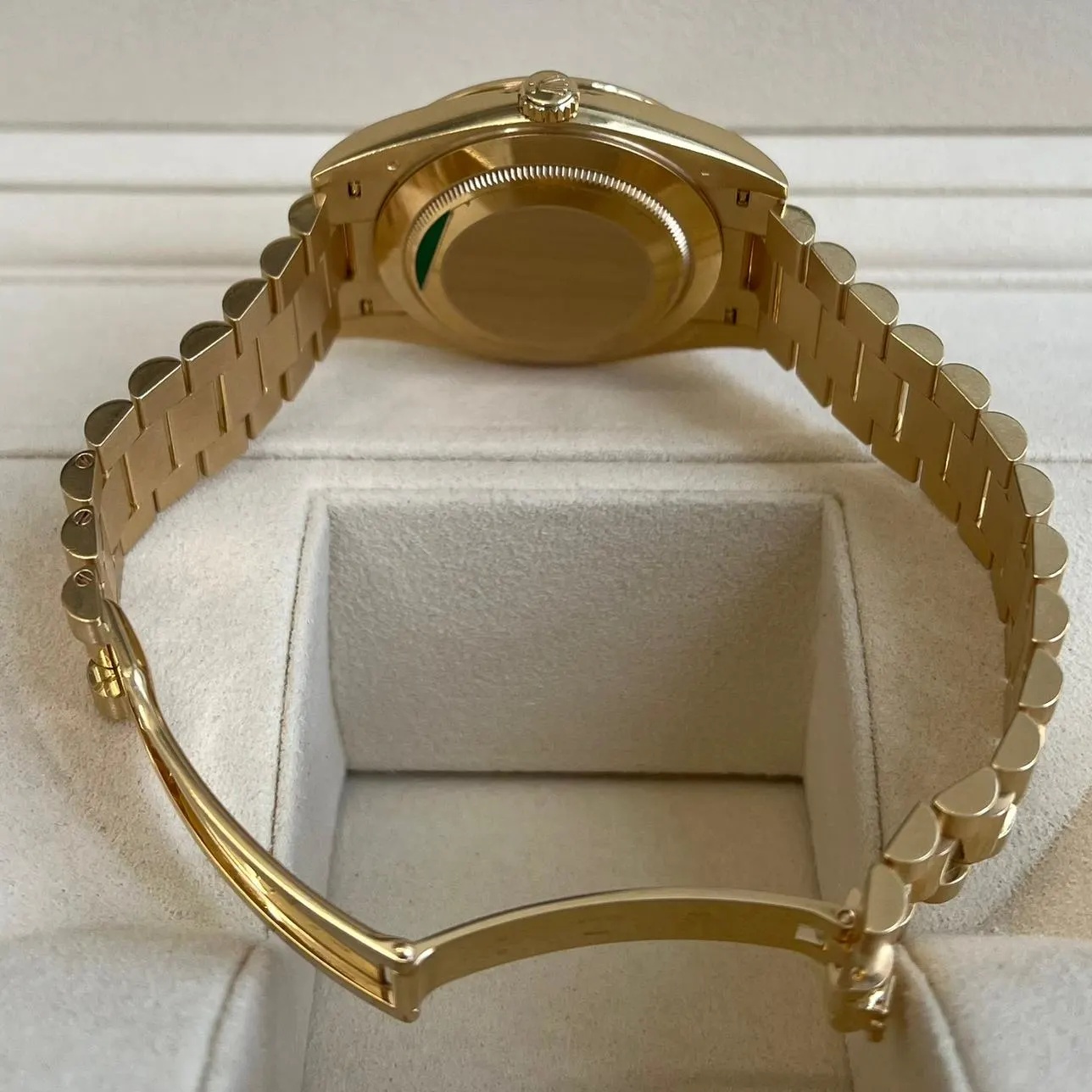 Rolex Day-Date 40mm Champagne Diamond Dial and Bezel Yellow Gold President Bracelet 228348RBR-0002