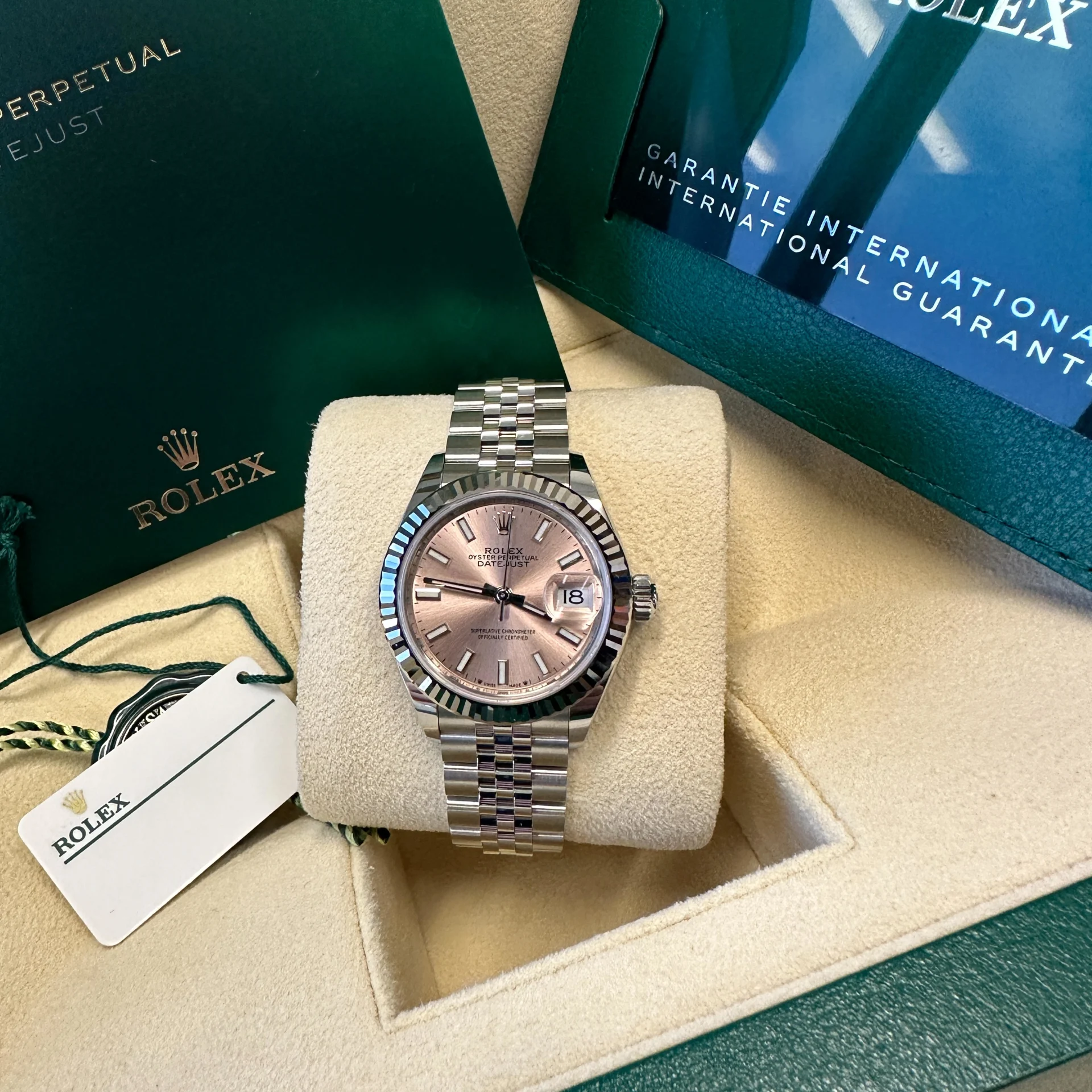 Rolex Lady-Datejust 28mm 279174 Pink Dial Oyster Bracelet