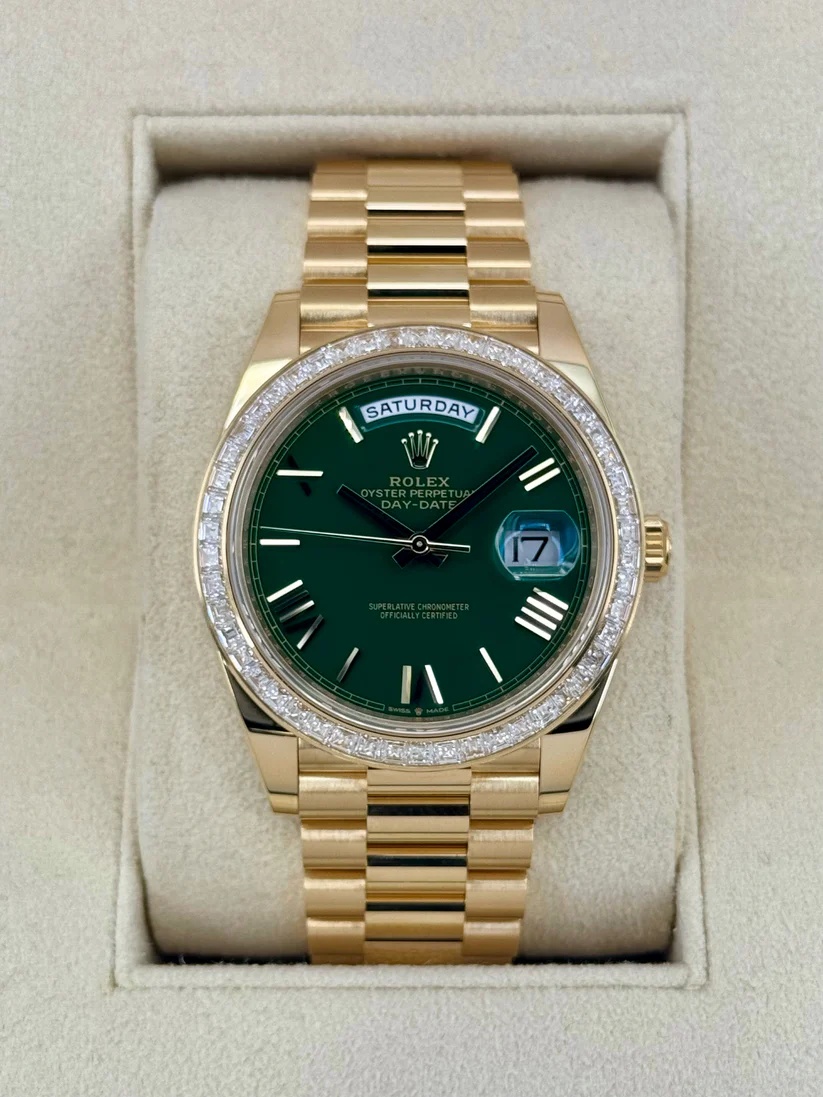 Rolex Day-Date 40mm 228398TBR-0039 Green Dial President Watch